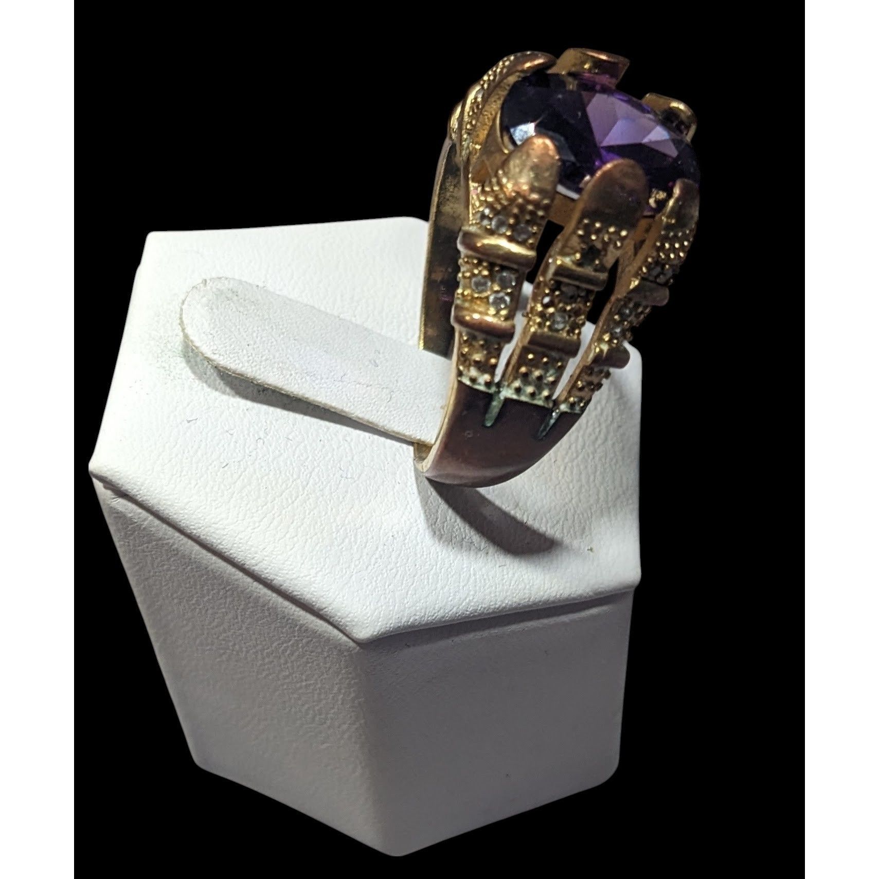 Other Vintage Regal Men's Ring Marked 18K GF With Purple Stone Siz Size ONE SIZE - 2 Thumbnail