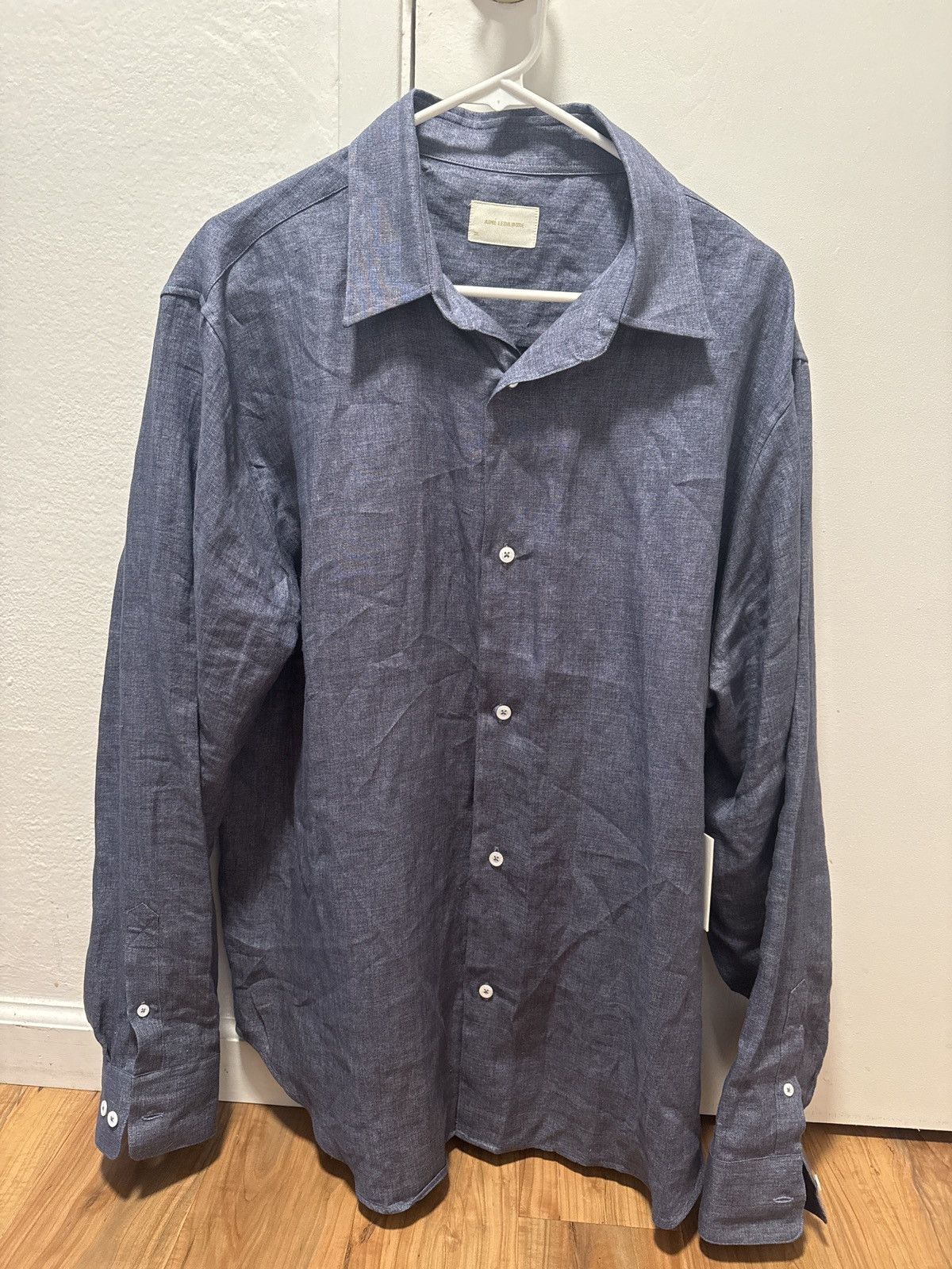 Aime Leon Dore Aime Leon Dore SS23 Long Sleeve Linen Shirt Size US XL / EU 56 / 4 - 1 Thumbnail