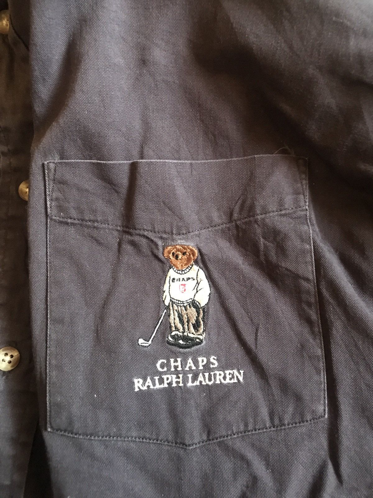 Chaps Ralph Lauren VINTAGE 1990 CHAPS RALPH LAUREN POLO BEAR BUTTON UP Size US L / EU 52-54 / 3 - 11 Thumbnail