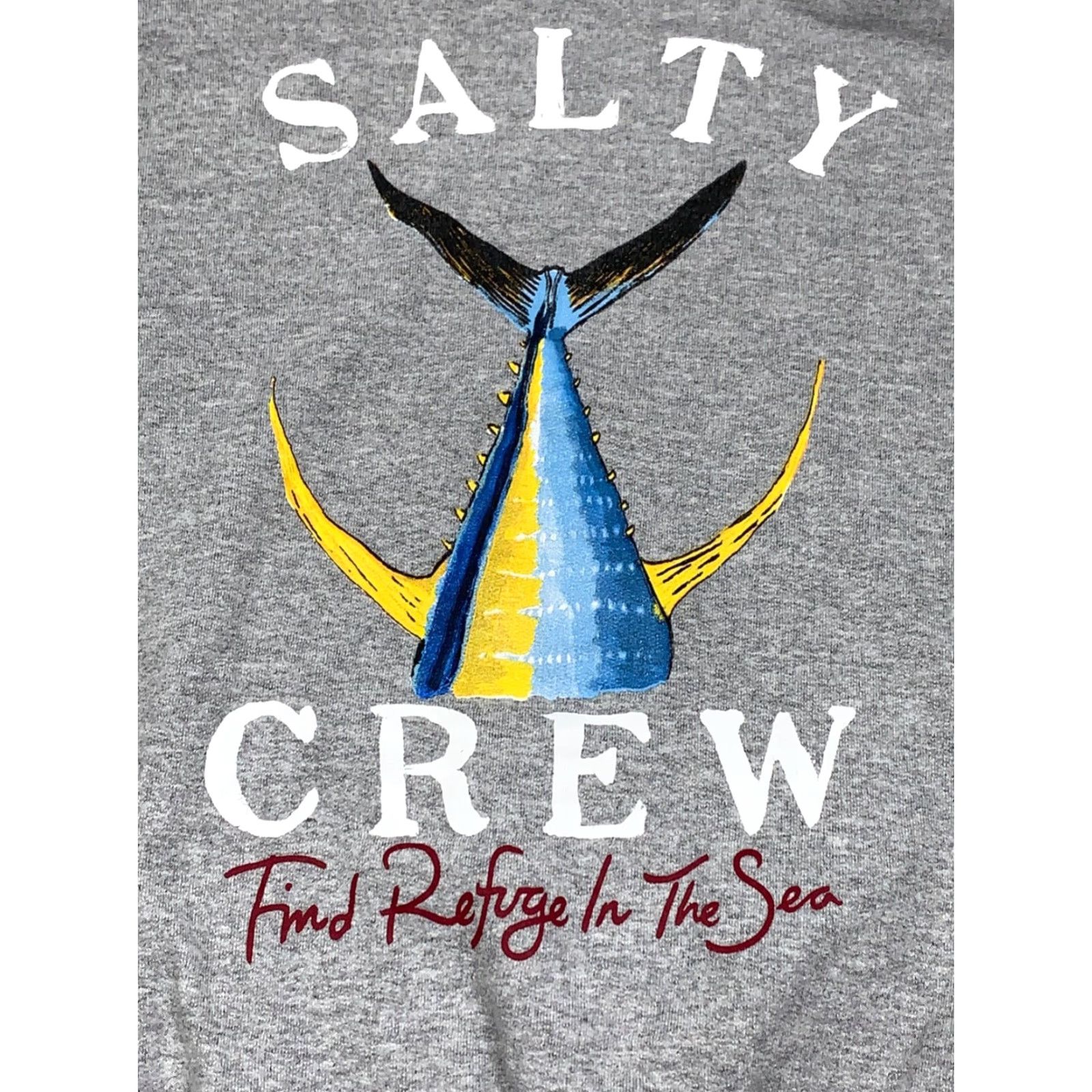 Vintage Salty Crew Gray Hoodie Mens S Pullover Long Sleeve Fish Vintage No #5035 Size US S / EU 44-46 / 1 - 2 Thumbnail