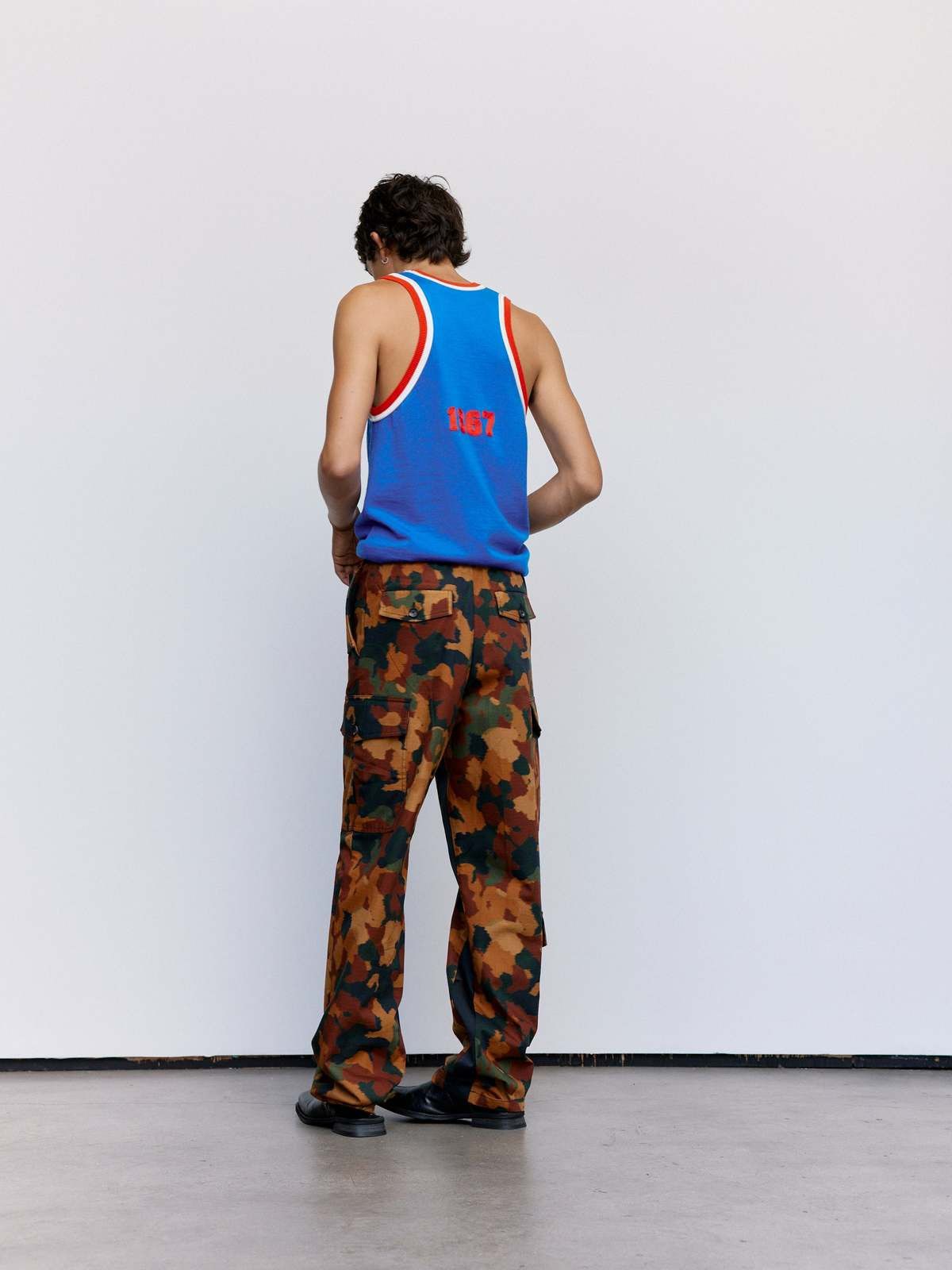 Wales Bonner o1mle0825 Founders Tank Top in Blue Size US L / EU 52-54 / 3 - 4 Thumbnail