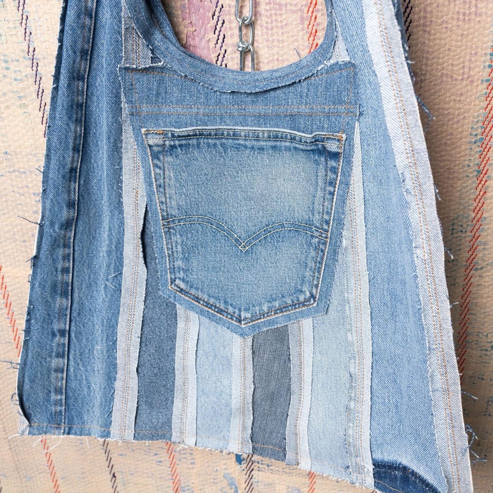 Levi's Custom upcycled hobo bag / shoulder bag Size ONE SIZE - 4 Thumbnail