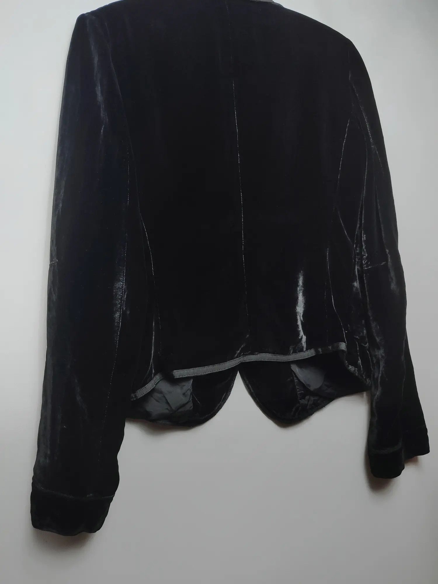 Marithe + Francois Girbaud × Vintage Marithe Francois Girbaud Velour Silk Blazer Size S / US 4 / IT 40 - 14 Thumbnail