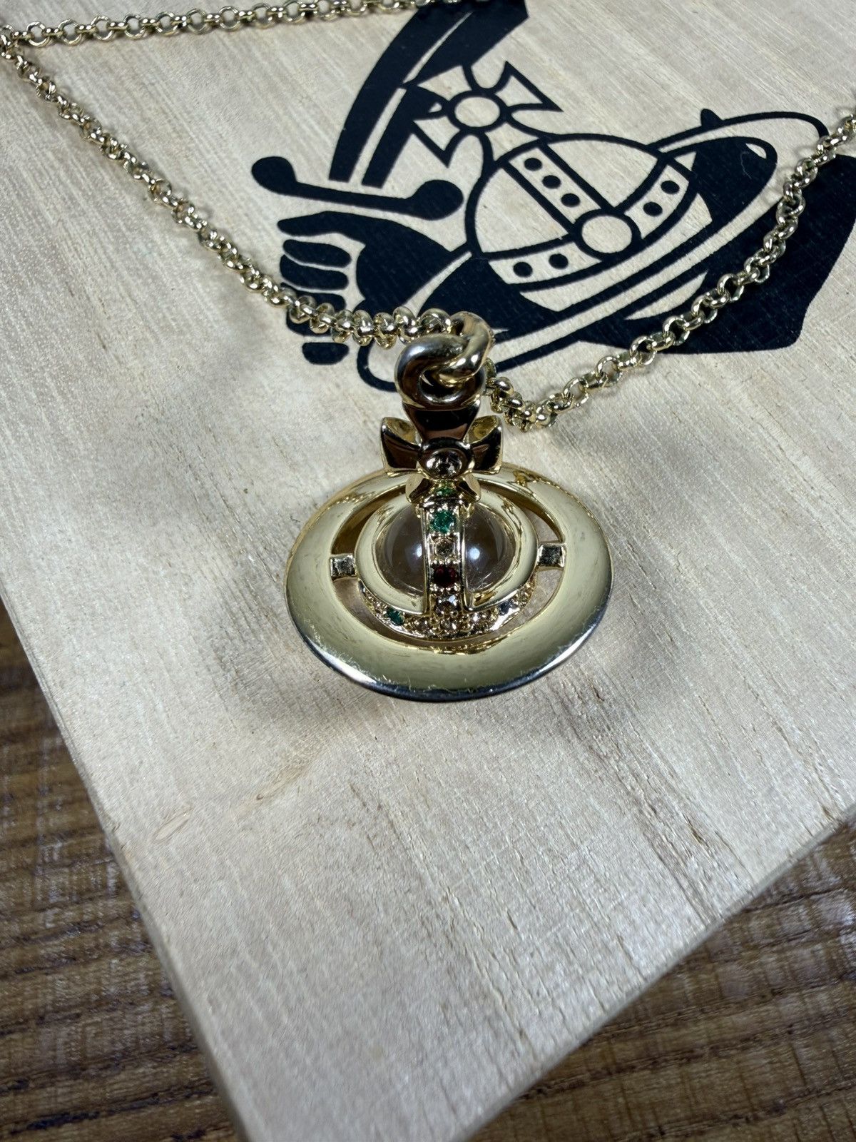 Vivienne Westwood Vivienne Westwood Tiny Orb Pendant Necklace In Gold Size ONE SIZE - 8 Thumbnail