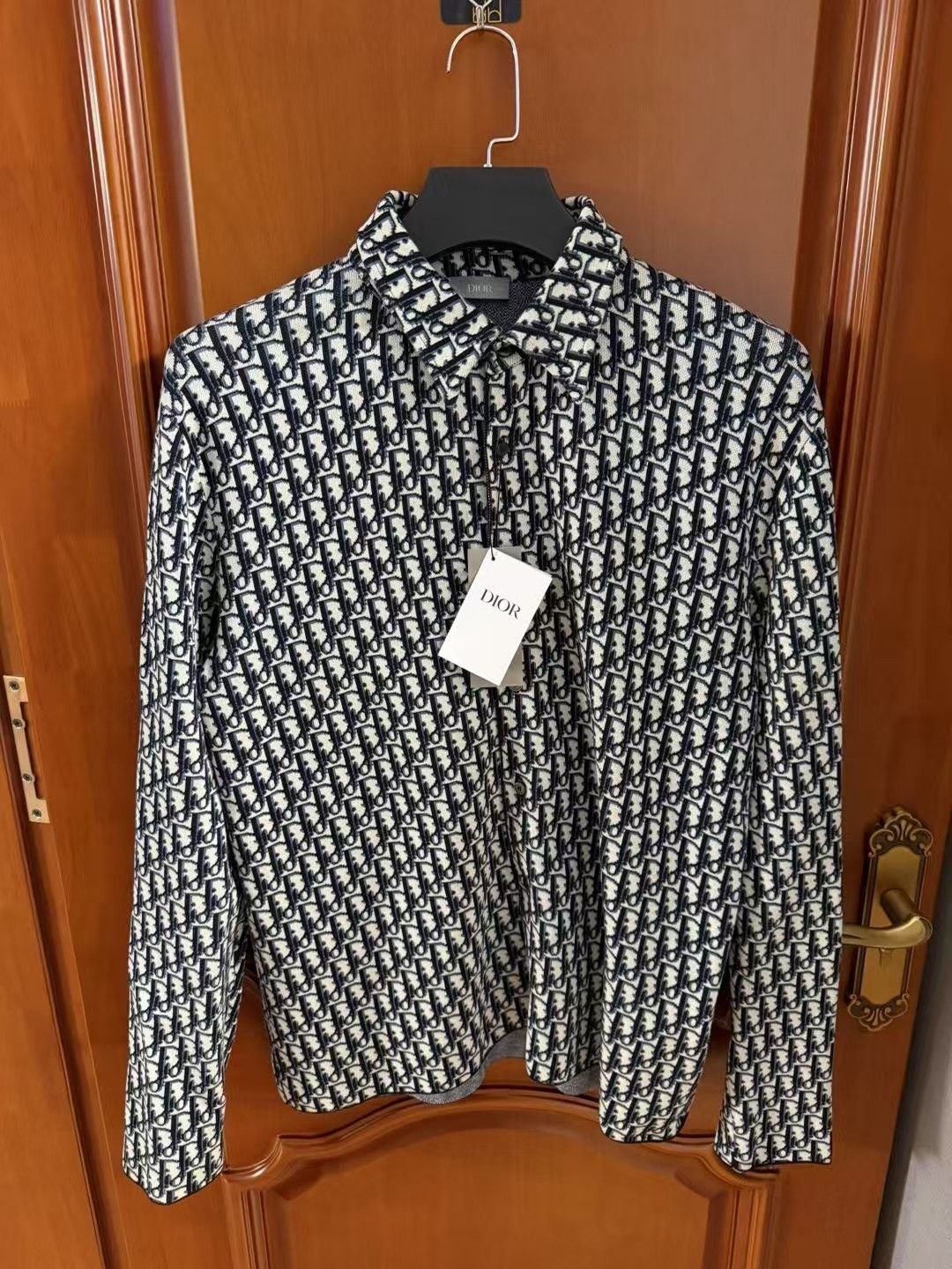 Dior Dior Houndstooth Logo Cotton Shirt Size US L / EU 52-54 / 3 - 1 Thumbnail
