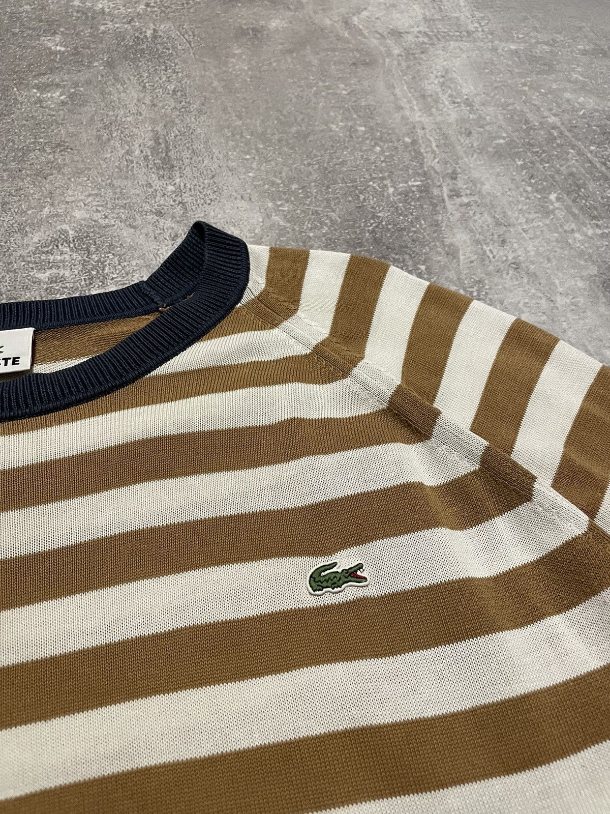 Lacoste Vintage Lacoste Striped Sweater Size US XL / EU 56 / 4 - 6 Thumbnail