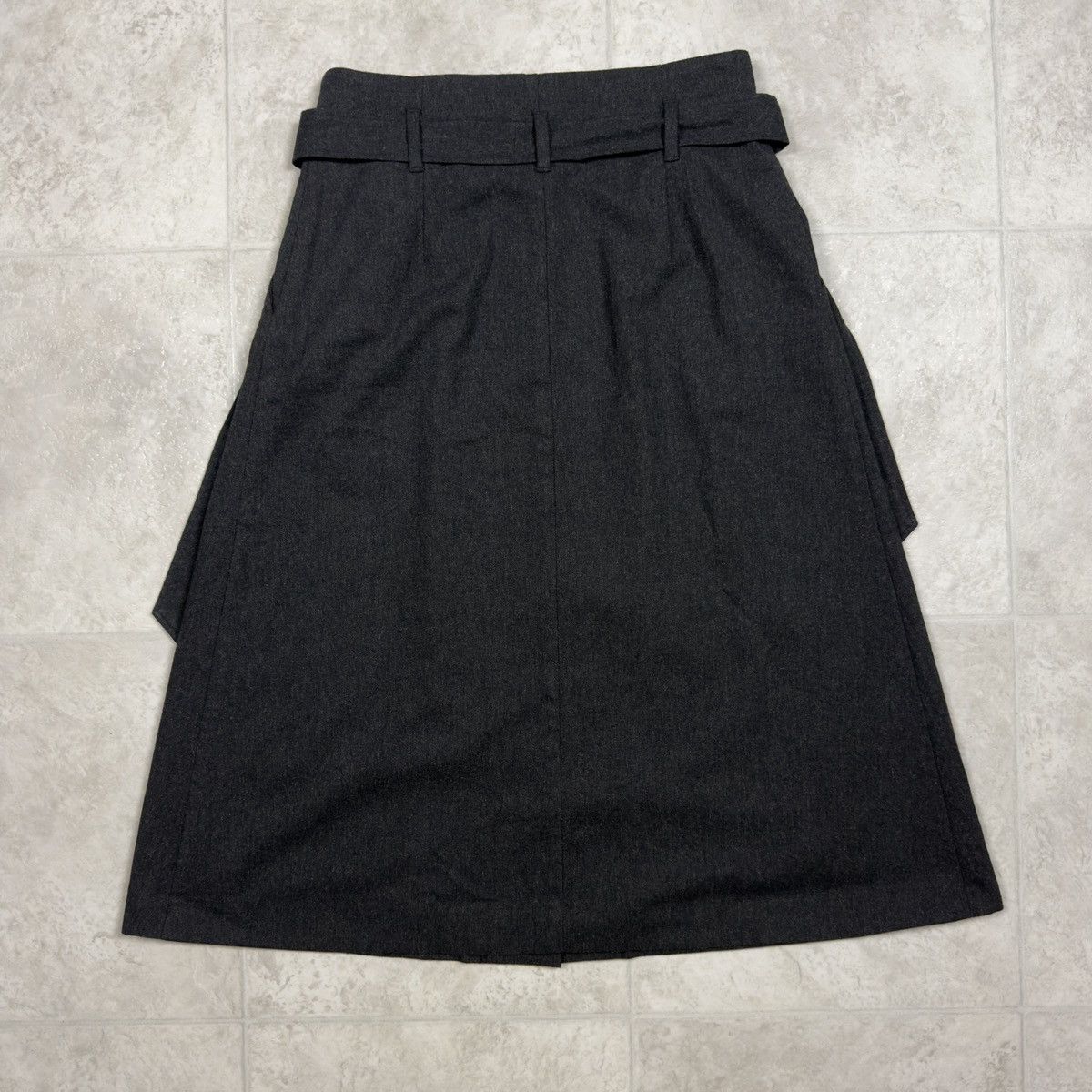 Sezane Sezane Mid-Length Wool Viscose Poly Belted Skirt Size 40 Size 28" / US 6 / IT 42 - 3 Thumbnail