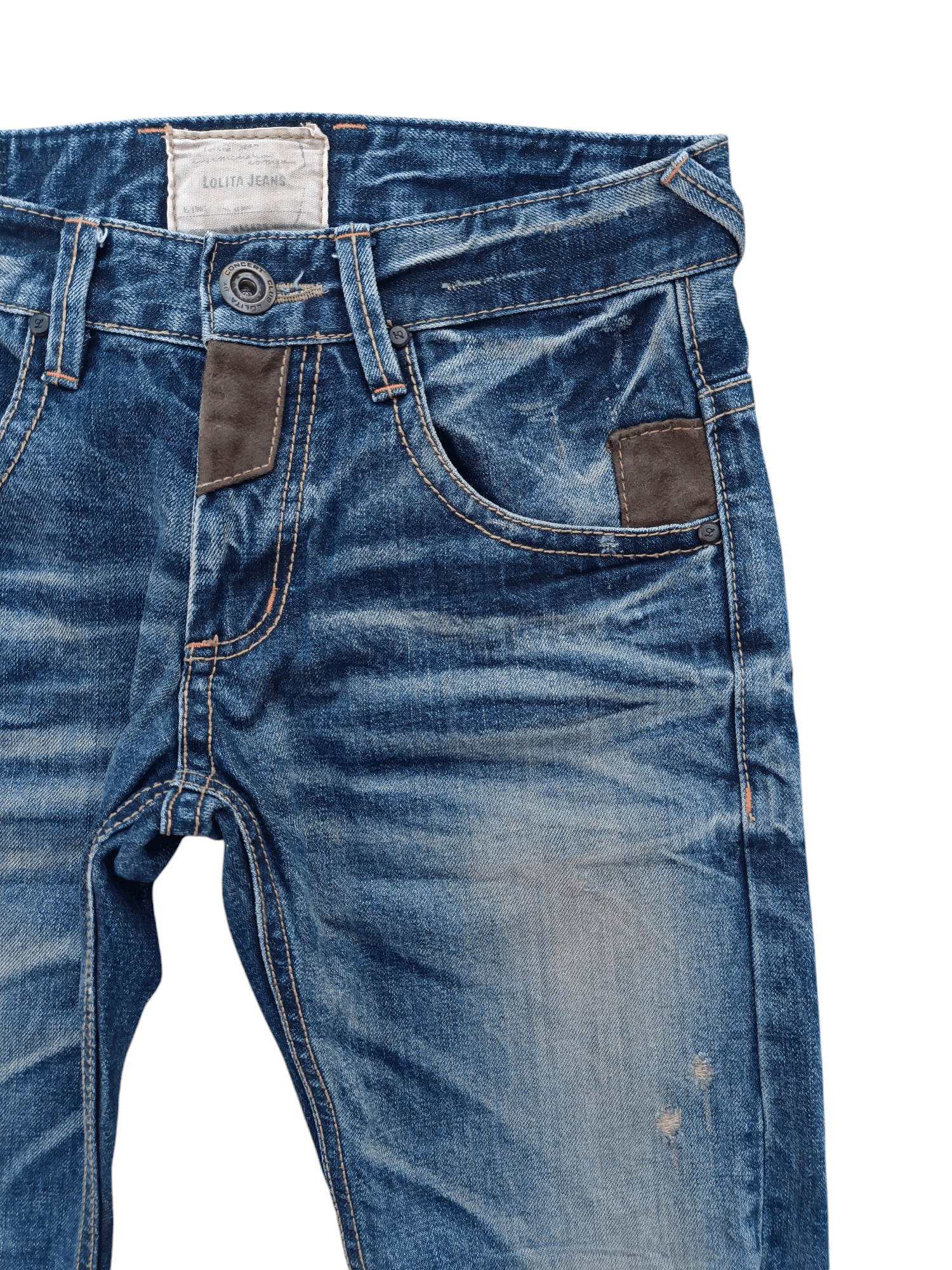 Japanese Brand Lolita 79 Jeans Distress Faded Blue Denim Size US 30 / EU 46 - 18 Thumbnail