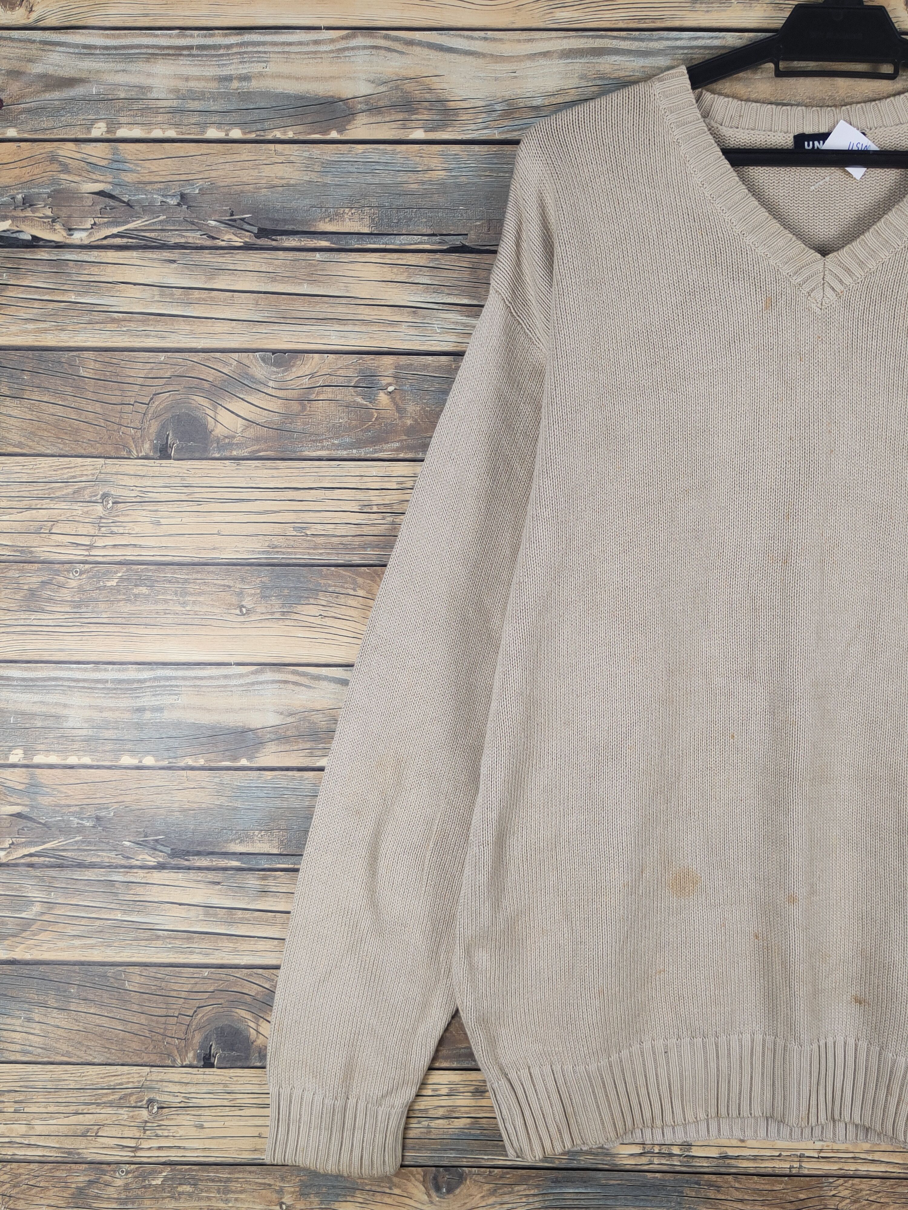 Homespun Knitwear × Japanese Brand × Vintage Uniqlo Light Brown Knitwear Sweatshirts #W1511 Size US L / EU 52-54 / 3 - 4 Thumbnail