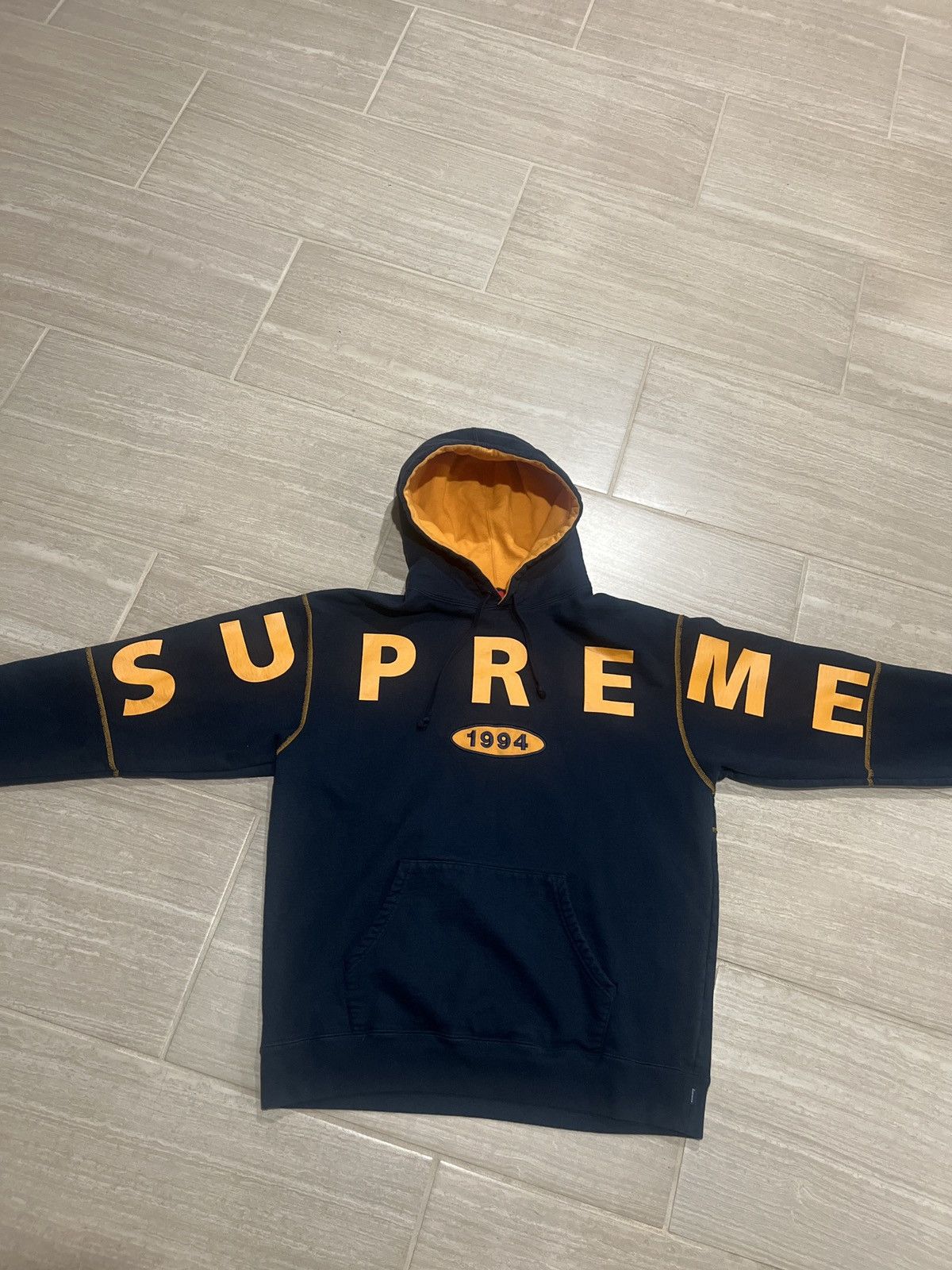 Supreme Spread Logo Hoodie | Grailed