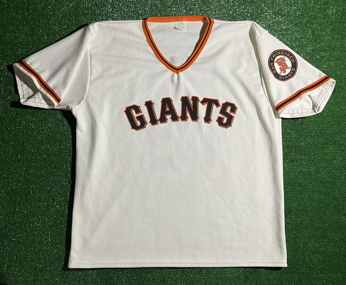 image of Mlb Cain 18 Sf Giants Jersey in Orange/White, Men's (Size XL)