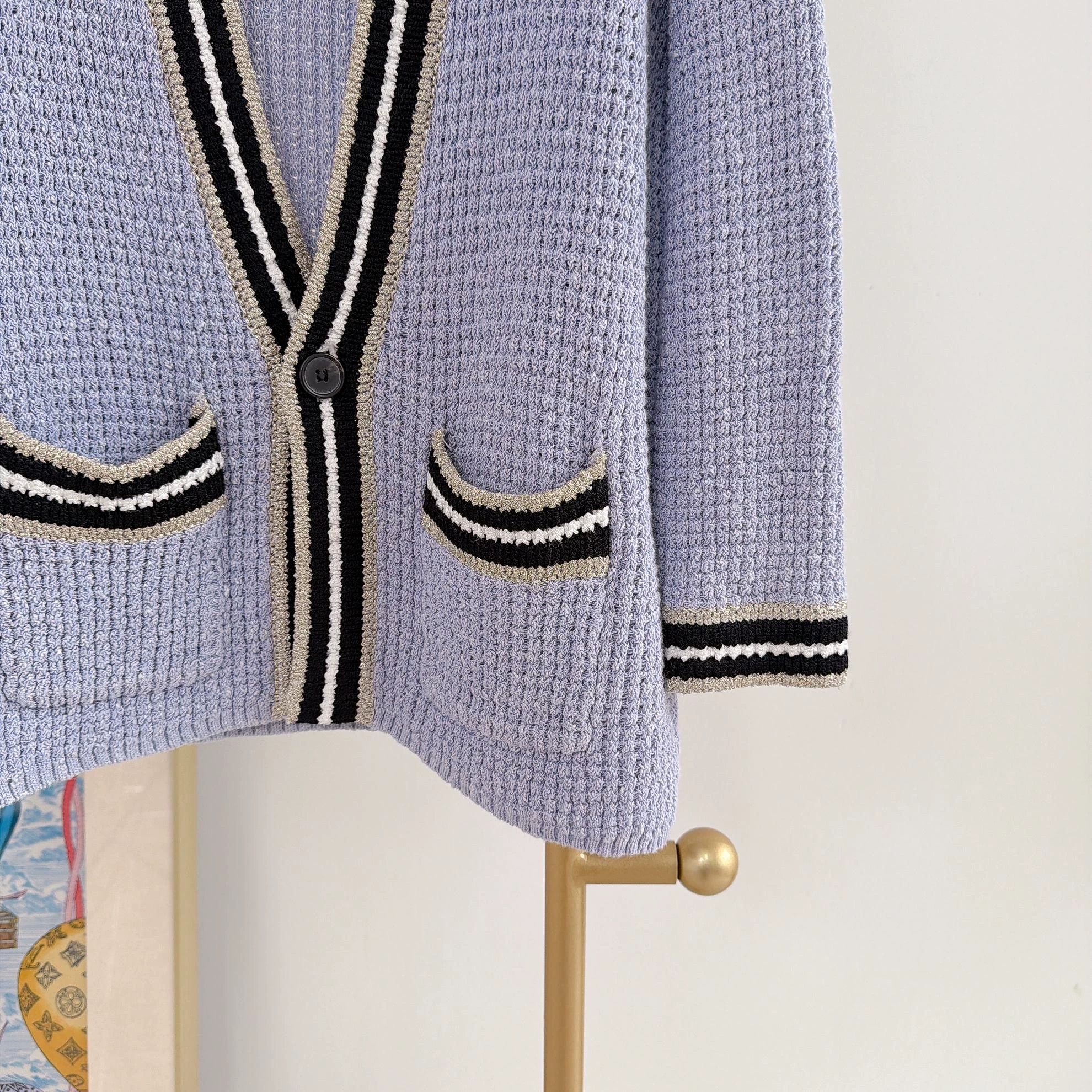 Maje Maje purple knit cardigan size 2 Size M / US 6-8 / IT 42-44 - 4 Thumbnail