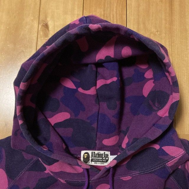 Bape BAPE LOGO Pullover Hoodie Purple Camo a bathing ape Size US XL / EU 56 / 4 - 4 Thumbnail