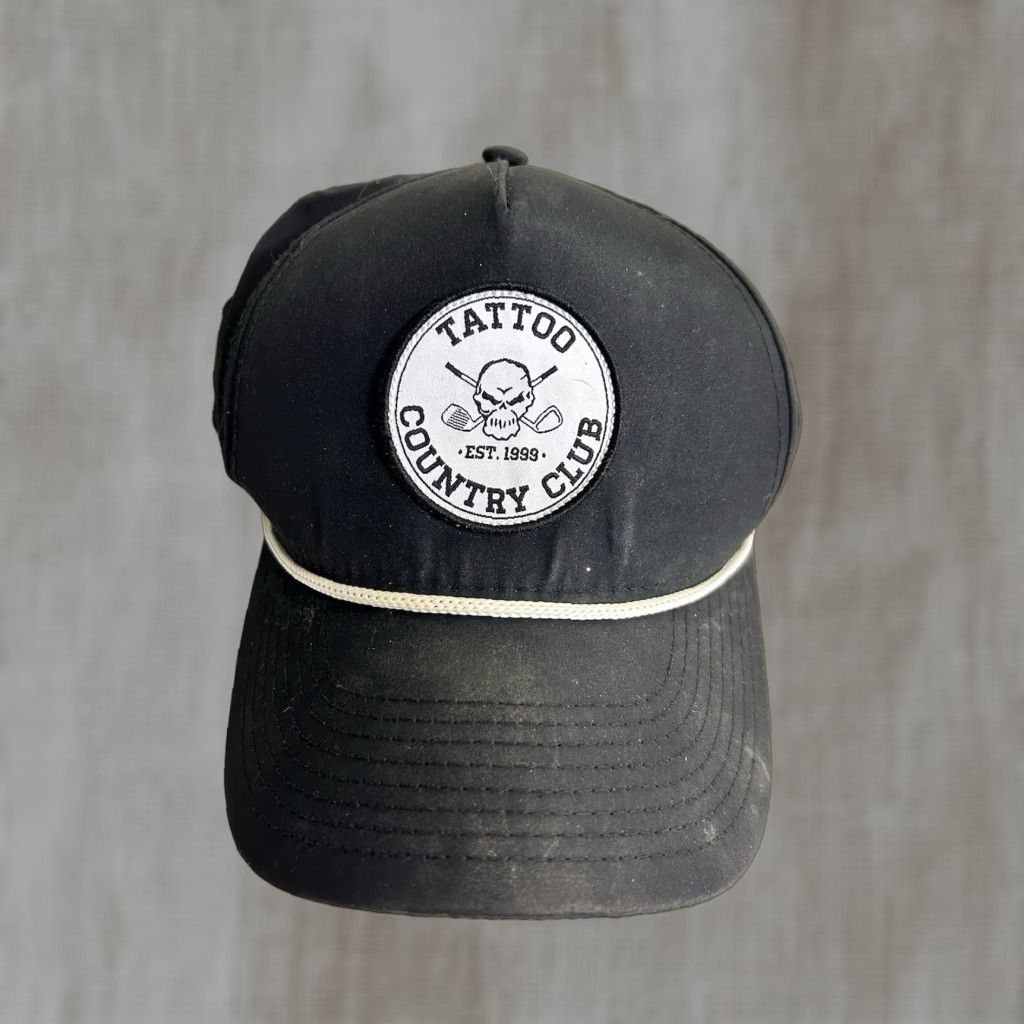 Vintage Tattoo Country Club SnapBack Baseball Hat Black Golf Adjustable Men Adult Adjustable Hat Size ONE SIZE - 1 Thumbnail