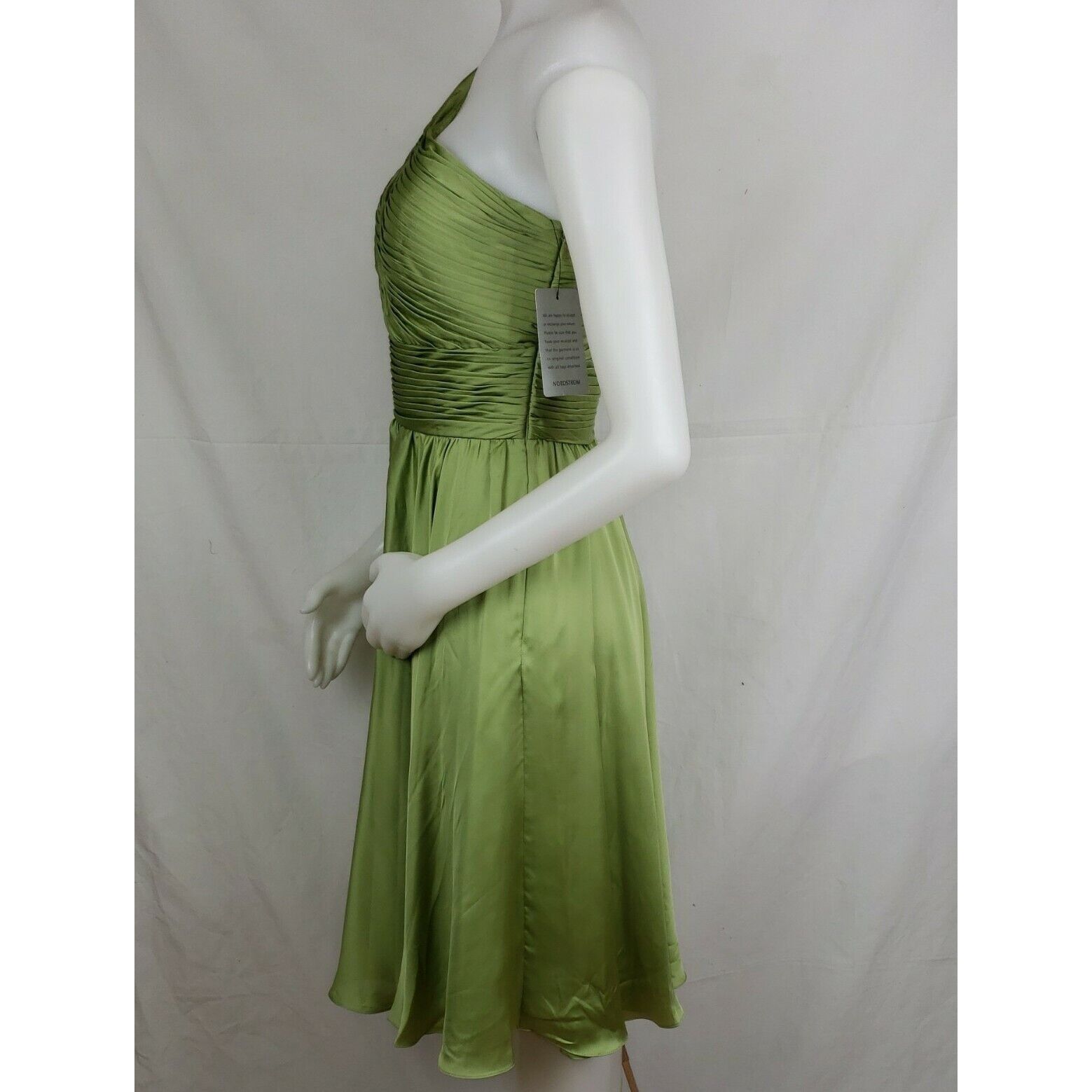 Monique Lhuillier Dress Womens Sz 6 Ruched One Shoulder Swin