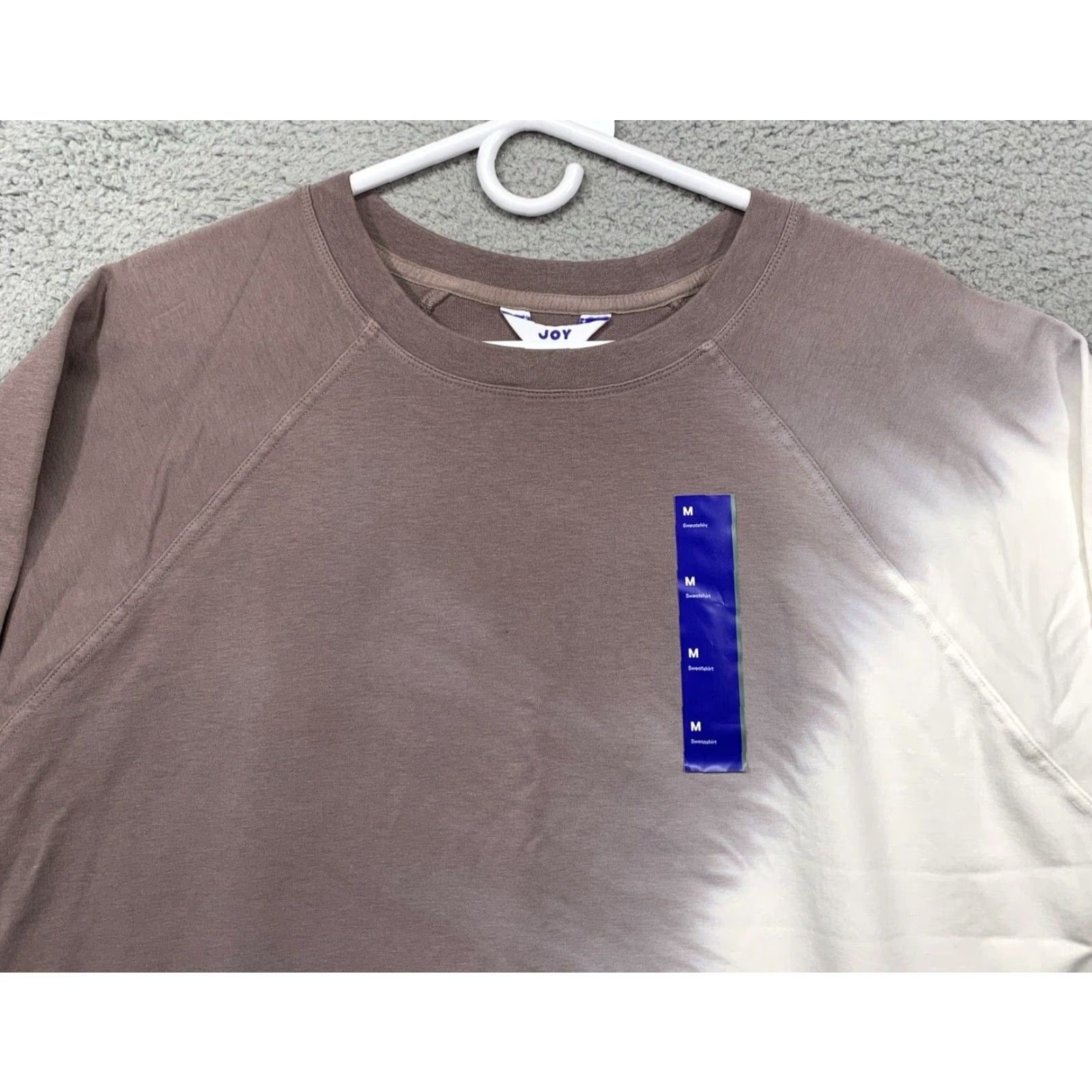 Vintage Joy Lab Women’s Mocha & Cream Cropped Sweatshirt M Adult Casual Activewear Long Sleeve Raglan Crew Neck Logo 90s Modern Trendless NWT Size M / US 6-8 / IT 42-44 - 2 Thumbnail