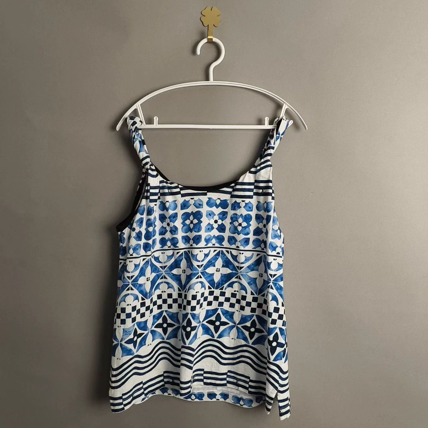 Louis Vuitton LV New Blue & White Monogram Allover Cami Dress XS Size XS / US 0-2 / IT 36-38 - 2 Thumbnail