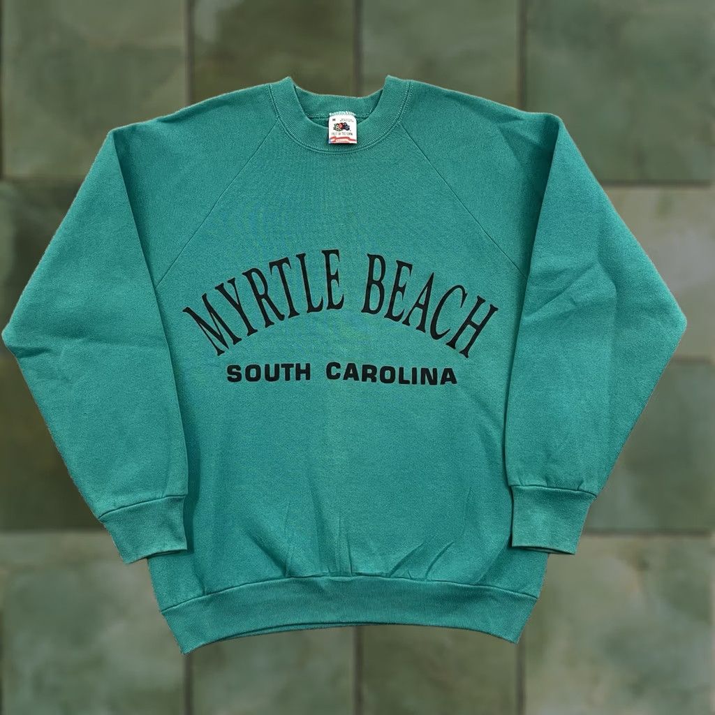 Fruit Of The Loom VINTAGE Myrtle Beach Sweatshirt Adult Medium 80s Travel Nature Outdoor Pullover Nike? Size US M / EU 48-50 / 2 - 1 Thumbnail