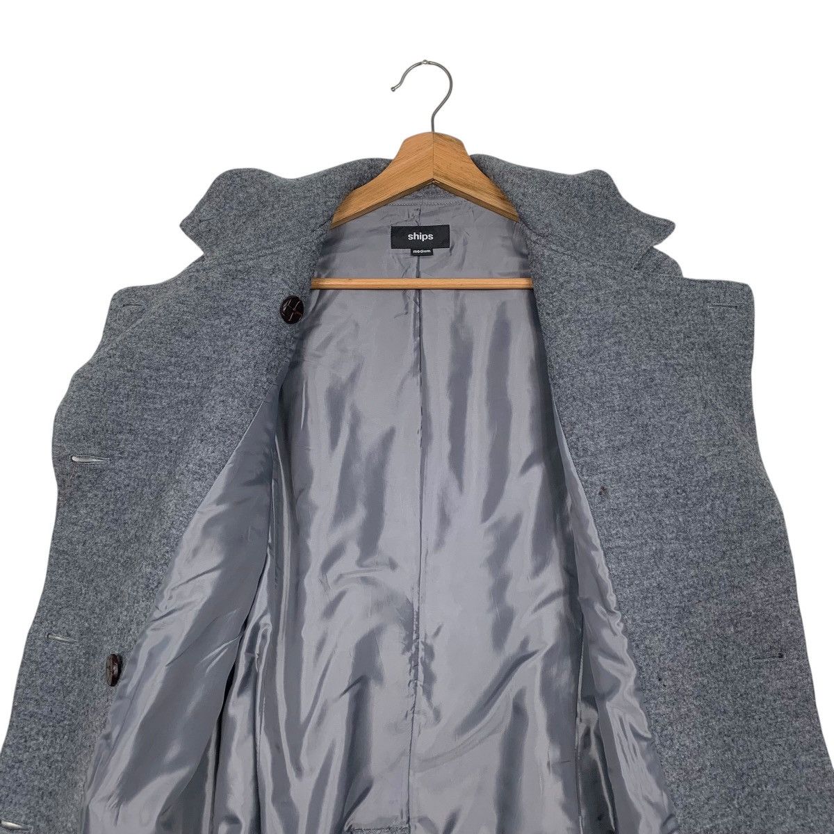Japanese Brand Ships Double Breasted Wool Trenchcoat Size M / US 6-8 / IT 42-44 - 12 Thumbnail