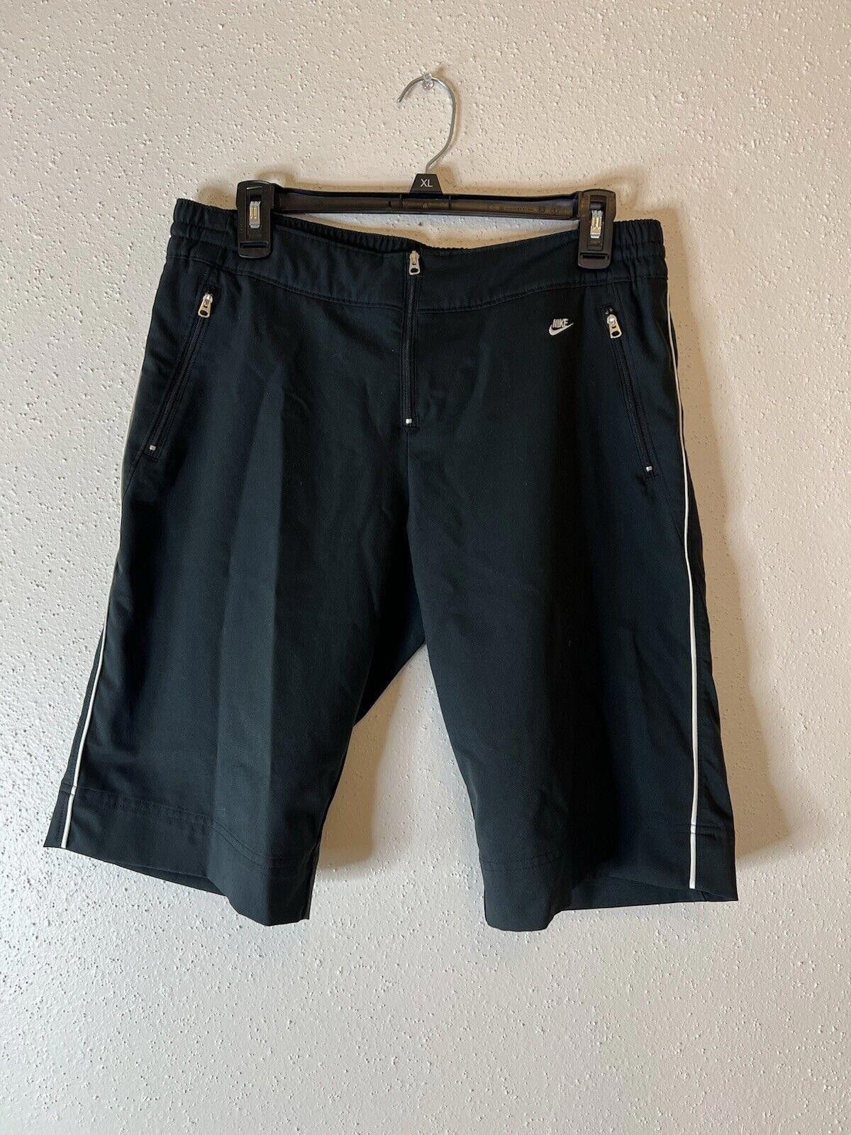 Nike Nike Women’s Black Knit Shorts Size M Side Stripe Pockets Size 32" / US 10 / IT 46 - 1 Thumbnail
