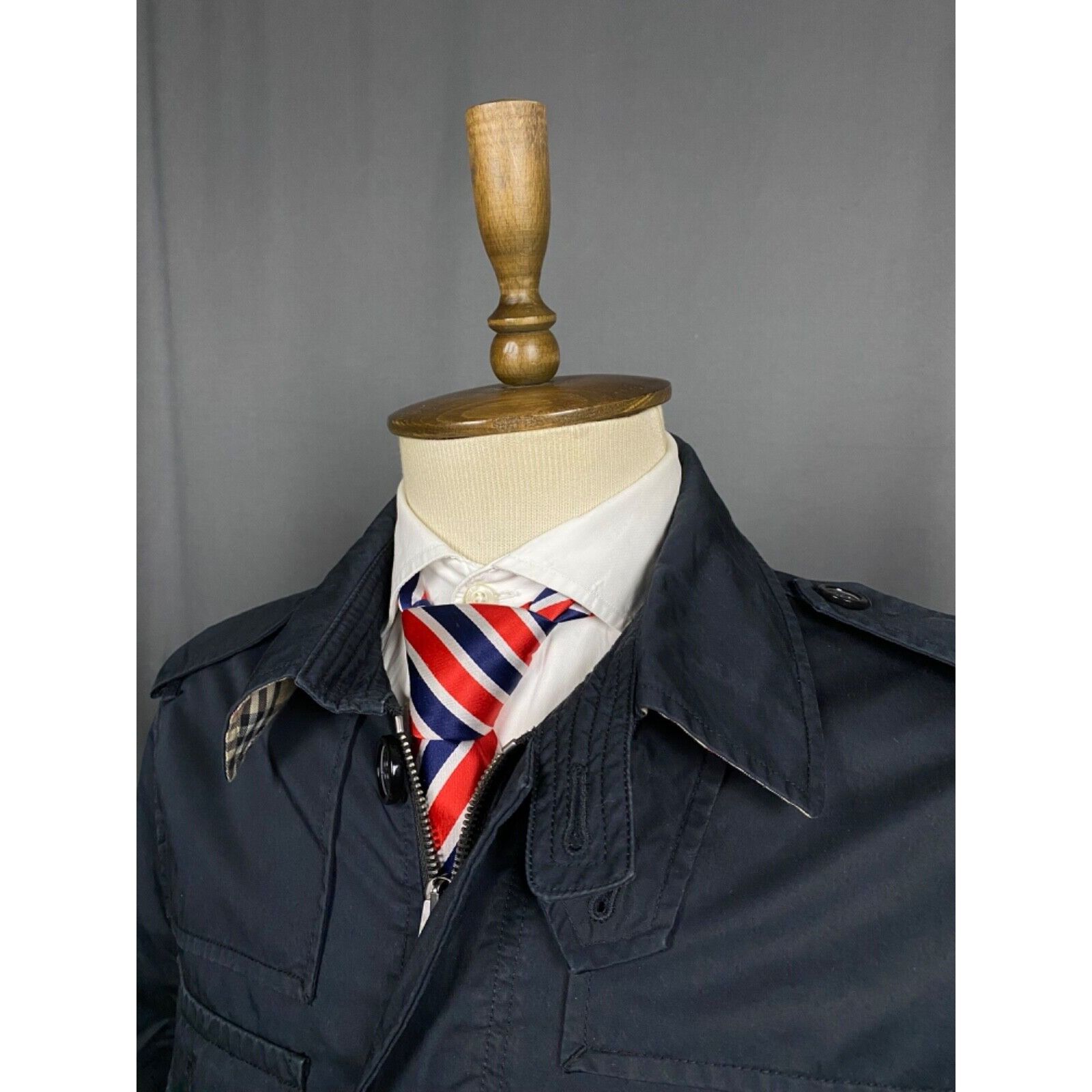 Burberry Burberry Nova Check Dark Blue Multipocket Utility Field Jack Size US XL / EU 56 / 4 - 5 Thumbnail