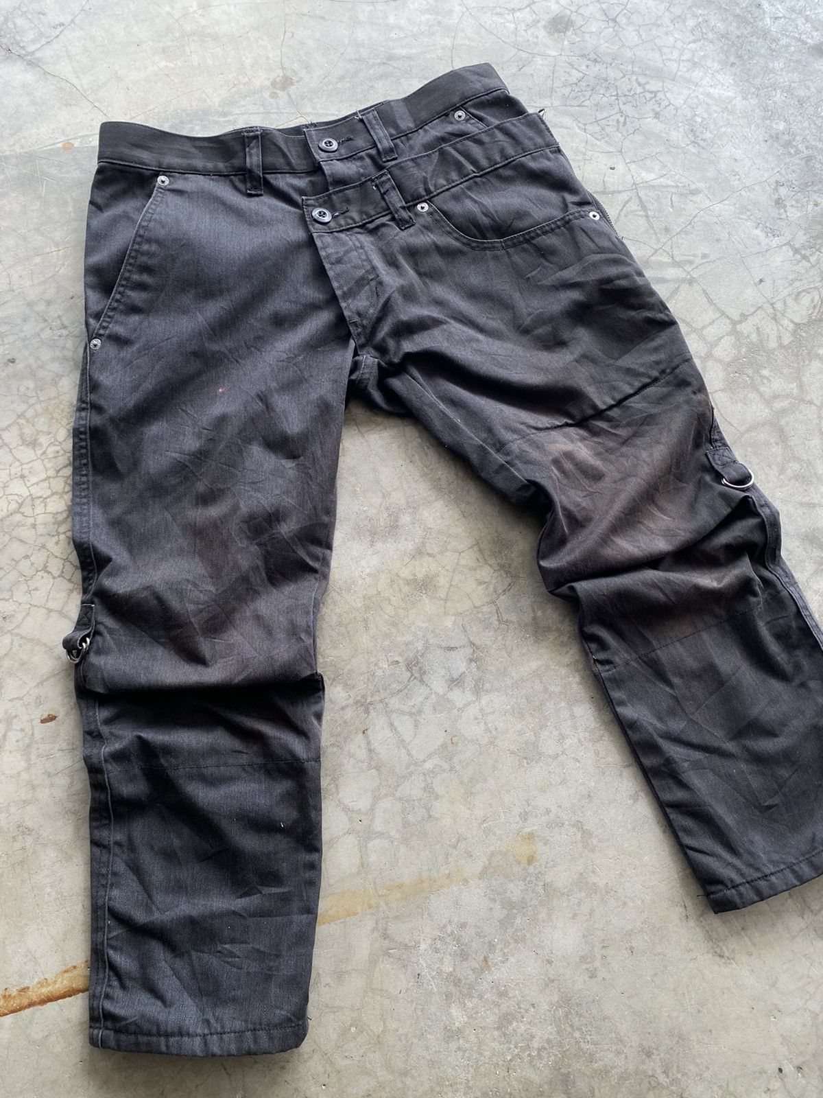 Japanese Brand × PPFM × Vintage Vintage 90s PPFM Fade Black Curvy Crop Pants Size US 30 / EU 46 - 2 Thumbnail