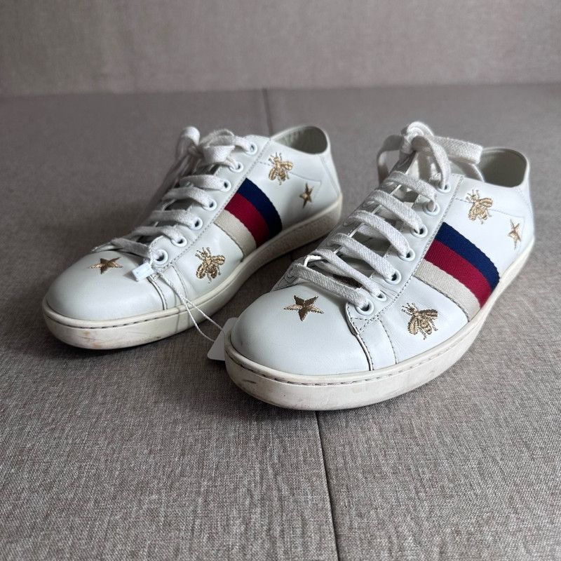 Gucci Gucci Ace Sneakers with Bees and Stars 0079 Size US 6.5 / IT 36.5 - 1 Thumbnail