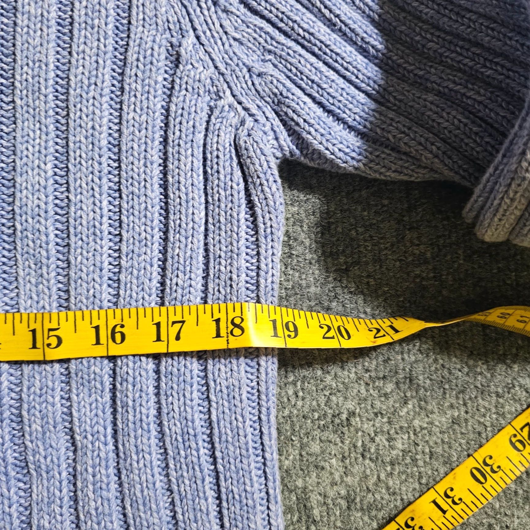 Vintage LL Bean Sweater Women Large Blue Ribbed Cable Knit Long Sleeve Pullover Career Casual Winter Naughty? Size L / US 10 / IT 46 - 5 Thumbnail