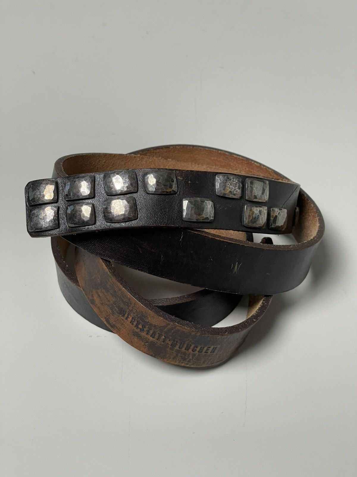 Werkstatt Munchen Werkstatt München Studded Leather Belt brown Size ONE SIZE - 1 Thumbnail