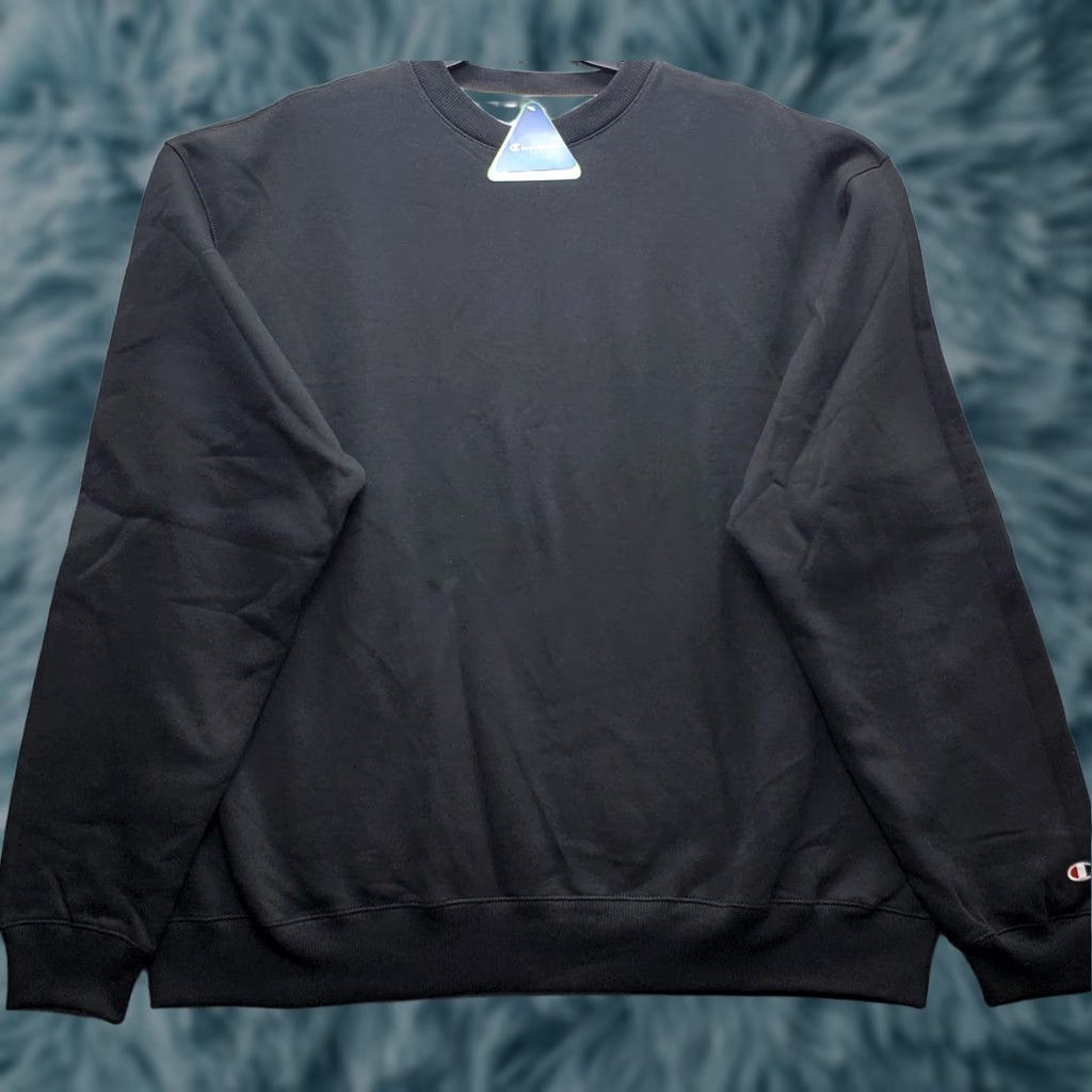 Champion Champion Sweatshirt Mens 2XL Black Pullover Raglan Sleeve Crew Neck Casual Outdoor Warm Size US XXL / EU 58 / 5 - 1 Thumbnail