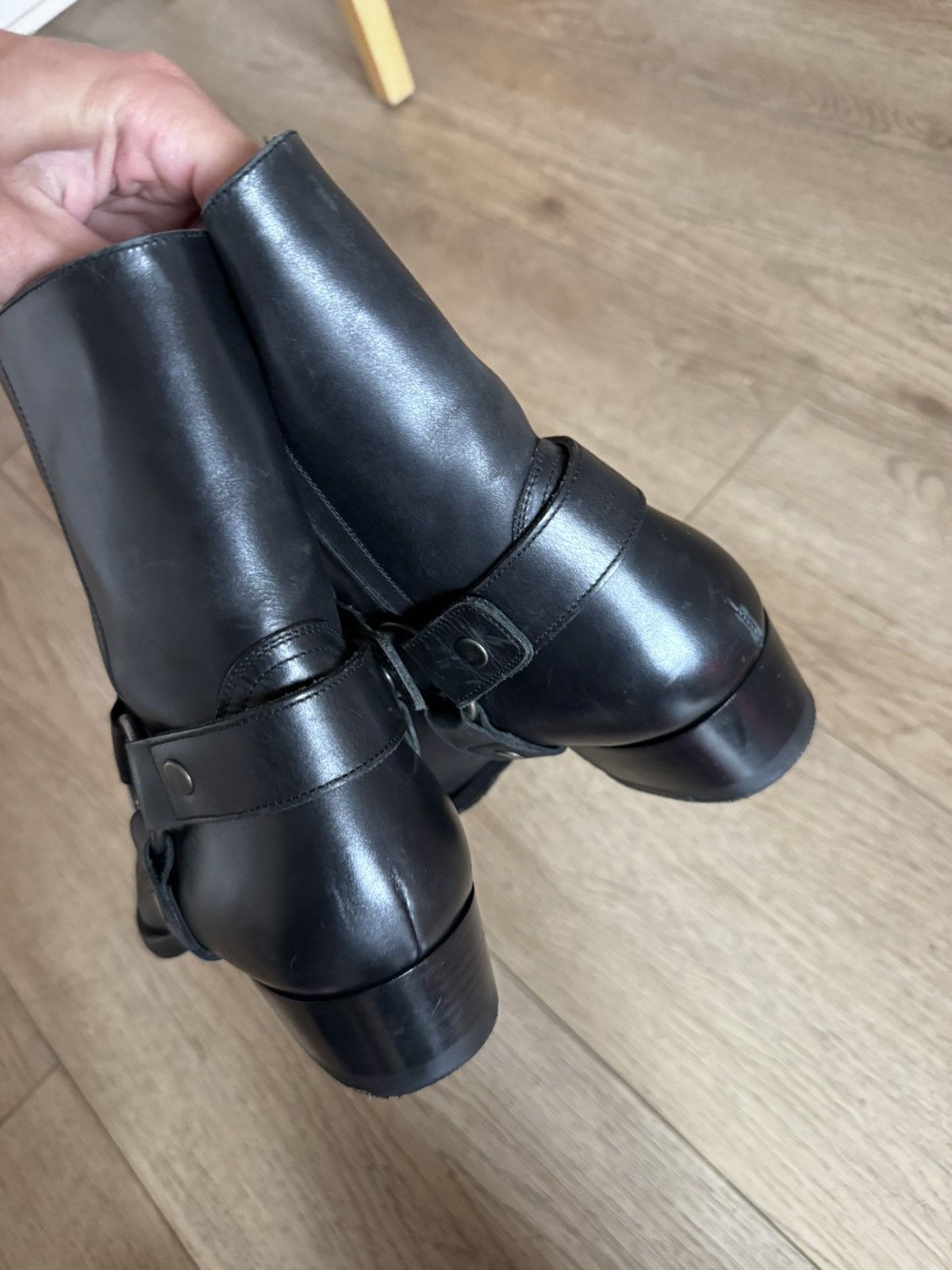 Saint Laurent Paris Hedi Leather Harness wyatts Size US 8 / EU 41 - 8 Thumbnail