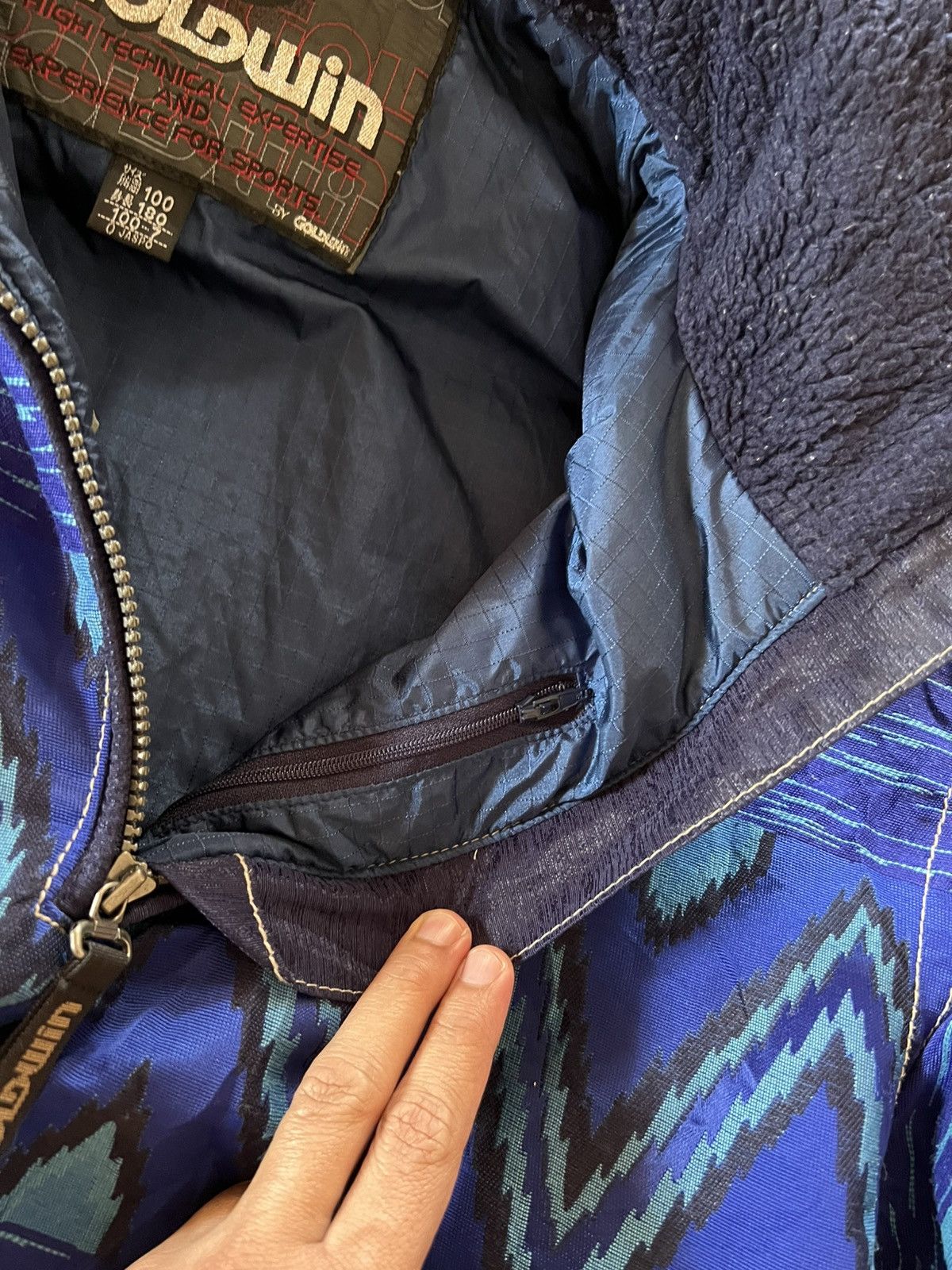 Descente × Goldwin × Japanese Brand 80’s Goldwin By Descente Navajo Half Zipper Jacket Size US L / EU 52-54 / 3 - 14 Thumbnail