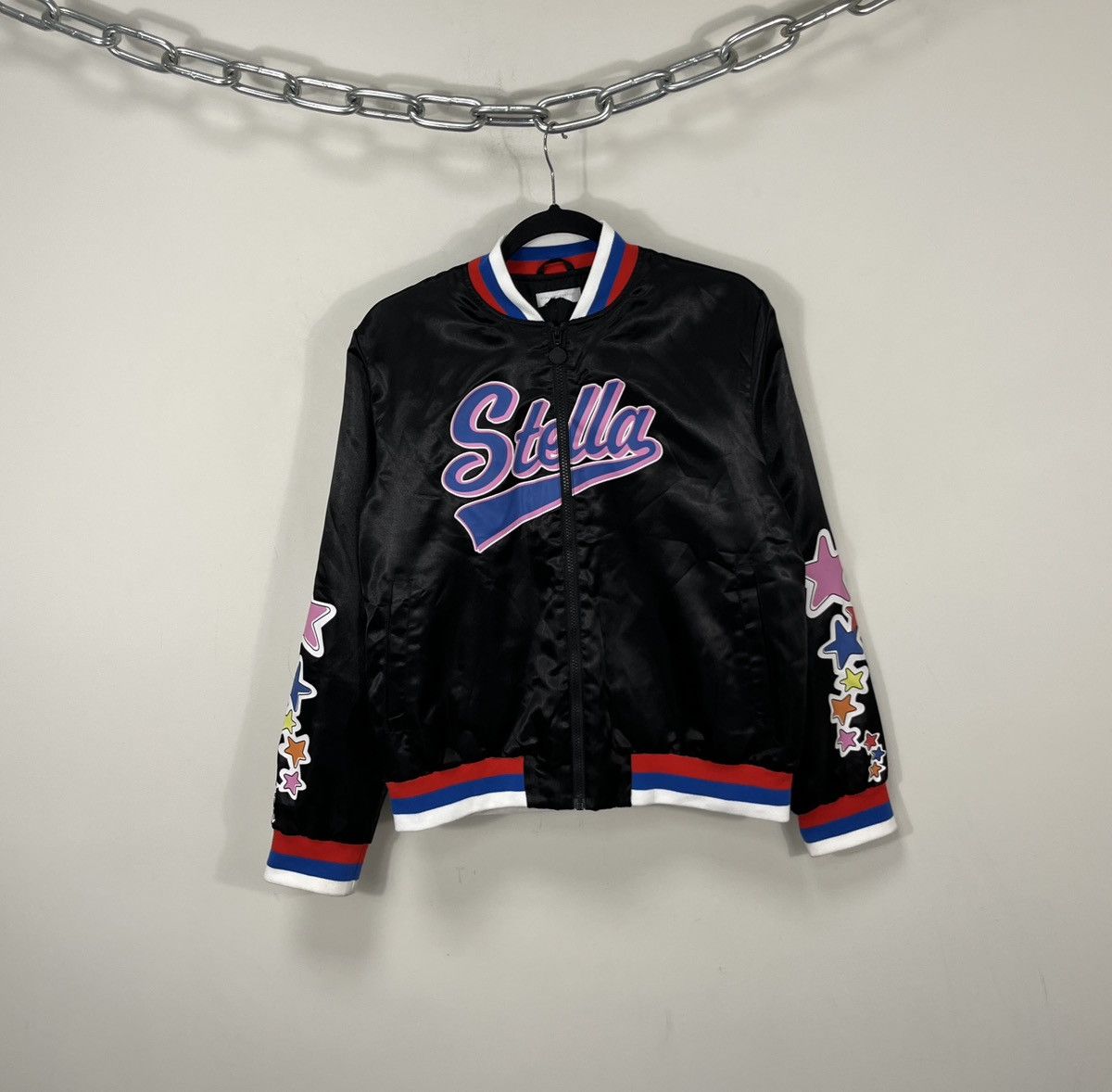 Other Stella McCartney Women’s Big Logo Black Luxury Bomber Jacket Size XS / US 0-2 / IT 36-38 - 1 Thumbnail