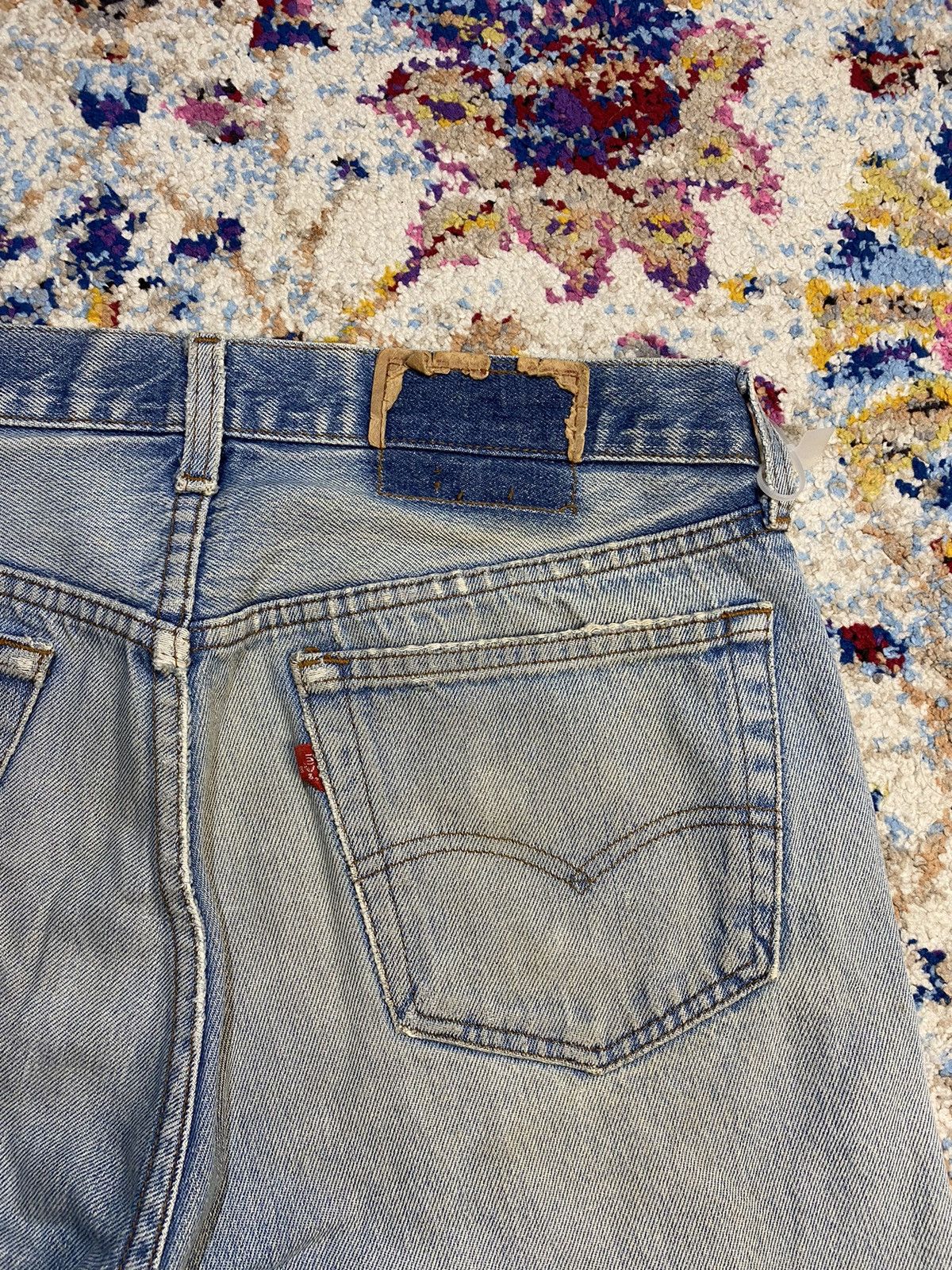 Levi's × Vintage 60's Levis Destroyed Washed Blue Rindem Jeans Size US 30 / EU 46 - 14 Thumbnail
