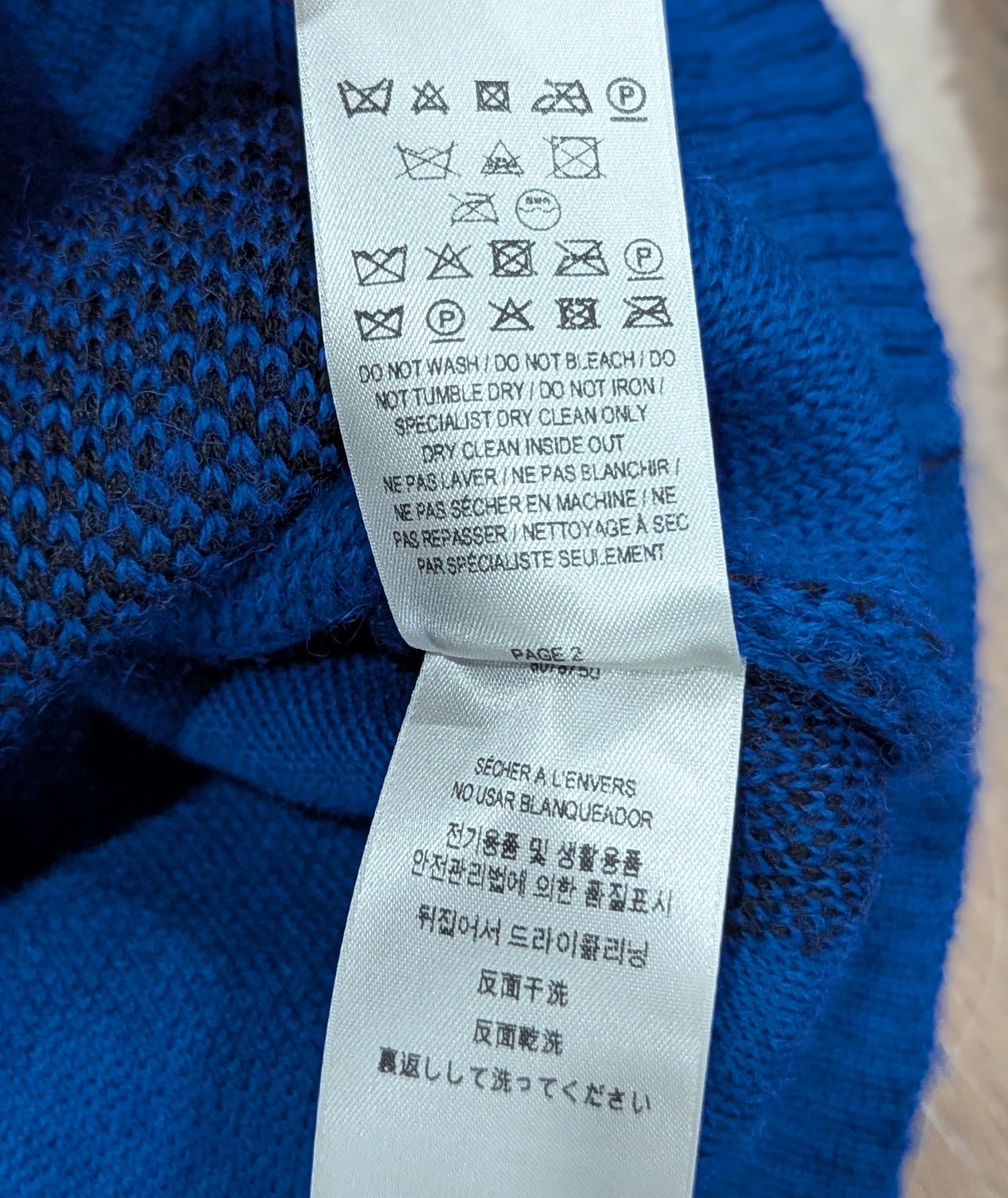 Burberry Burberry Argyle Check EKD Wool Crewneck Sweater Blue Medium Size US M / EU 48-50 / 2 - 6 Thumbnail