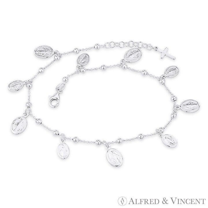 Other Holy Mother Mary Miraculous Medal Cross Charm Anklet Size ONE SIZE - 1 Preview