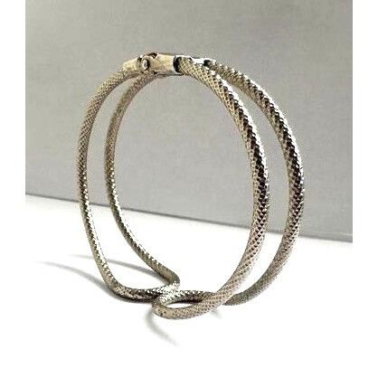 Other Silver-Tone Double Strand Metal Bracelet With Secure Clasp & Size ONE SIZE - 2 Thumbnail
