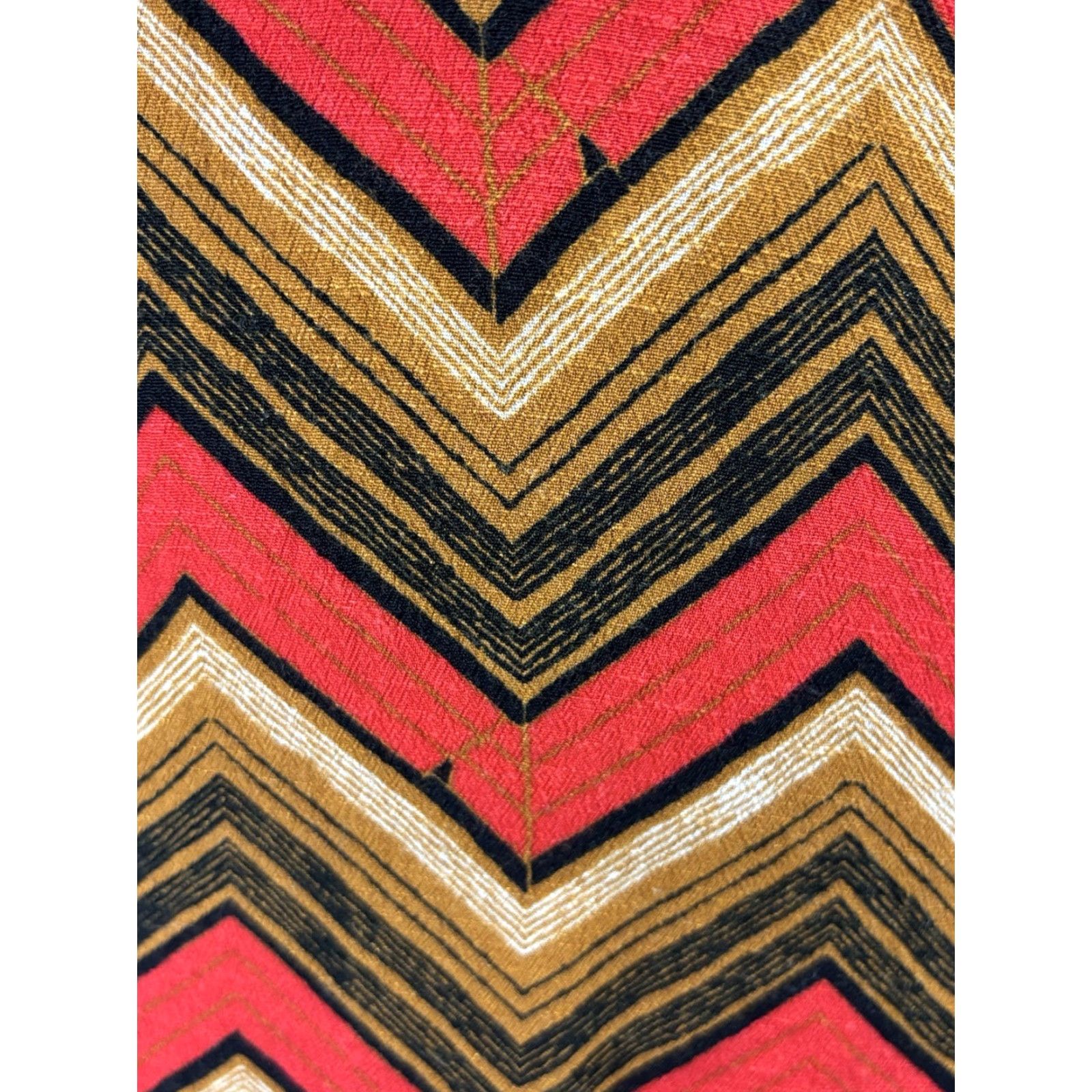 Free People Free People Chevron Shirt Dress Women L Button Front Tie Waist Boho Festival Multicolor Long Sleeve Collared Viscose Blend Short Dress Size L / US 10 / IT 46 - 7 Thumbnail