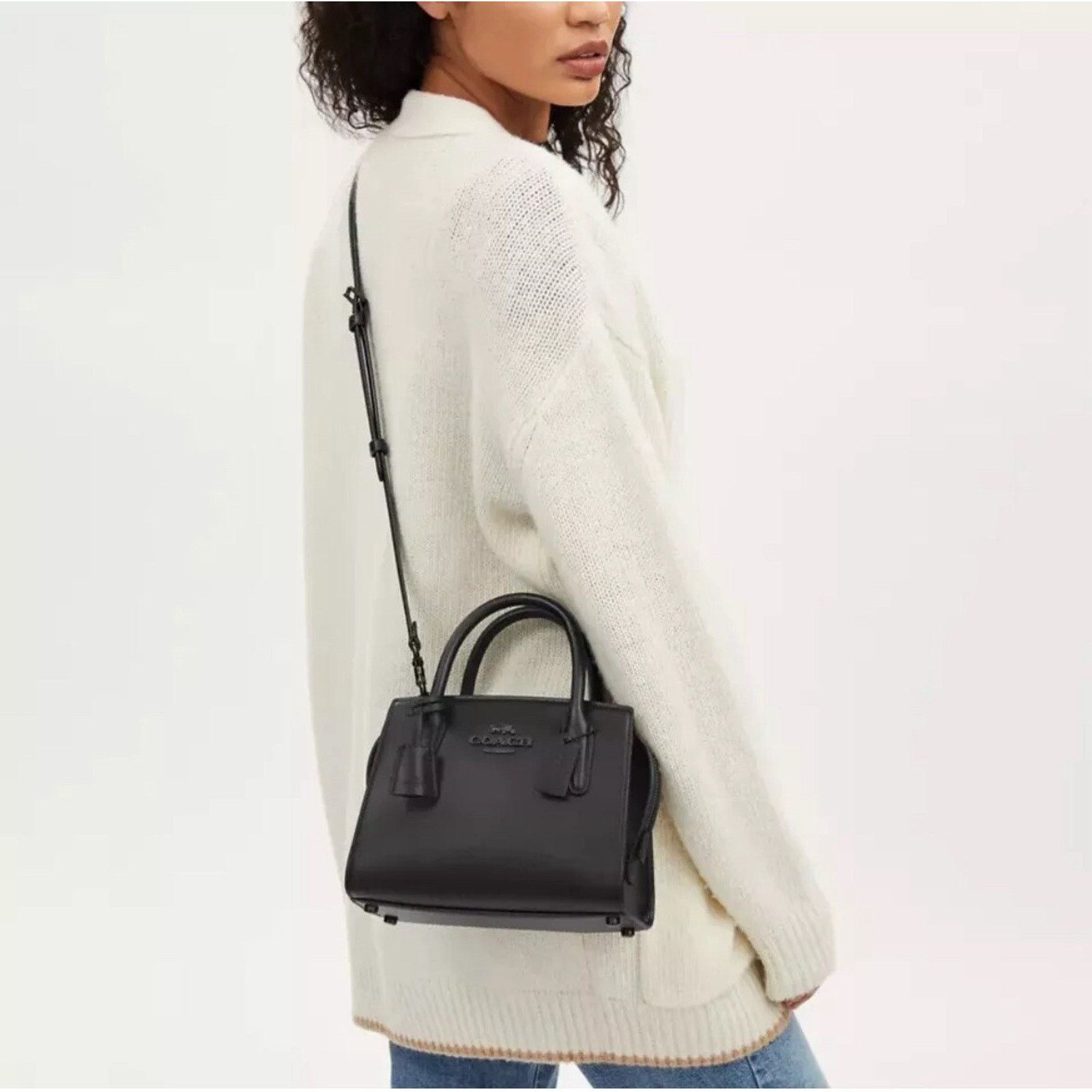 Coach New COACH Andrea Carryall Shoulder Bag Black CP081 Outlet Size ONE SIZE - 2 Thumbnail