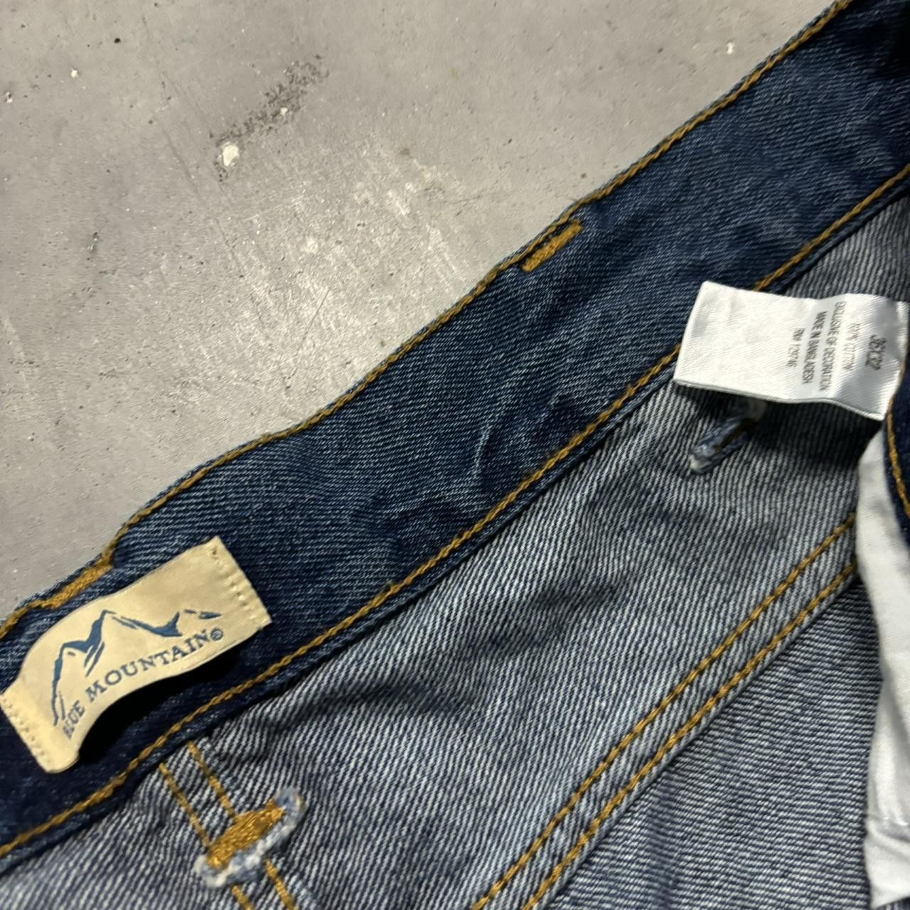 Japanese Brand × Vintage Crazy Vintage Y2K/2000s Baggy Dark Wash Carpenter Skater Denim Jeans! Size US 36 / EU 52 - 8 Thumbnail