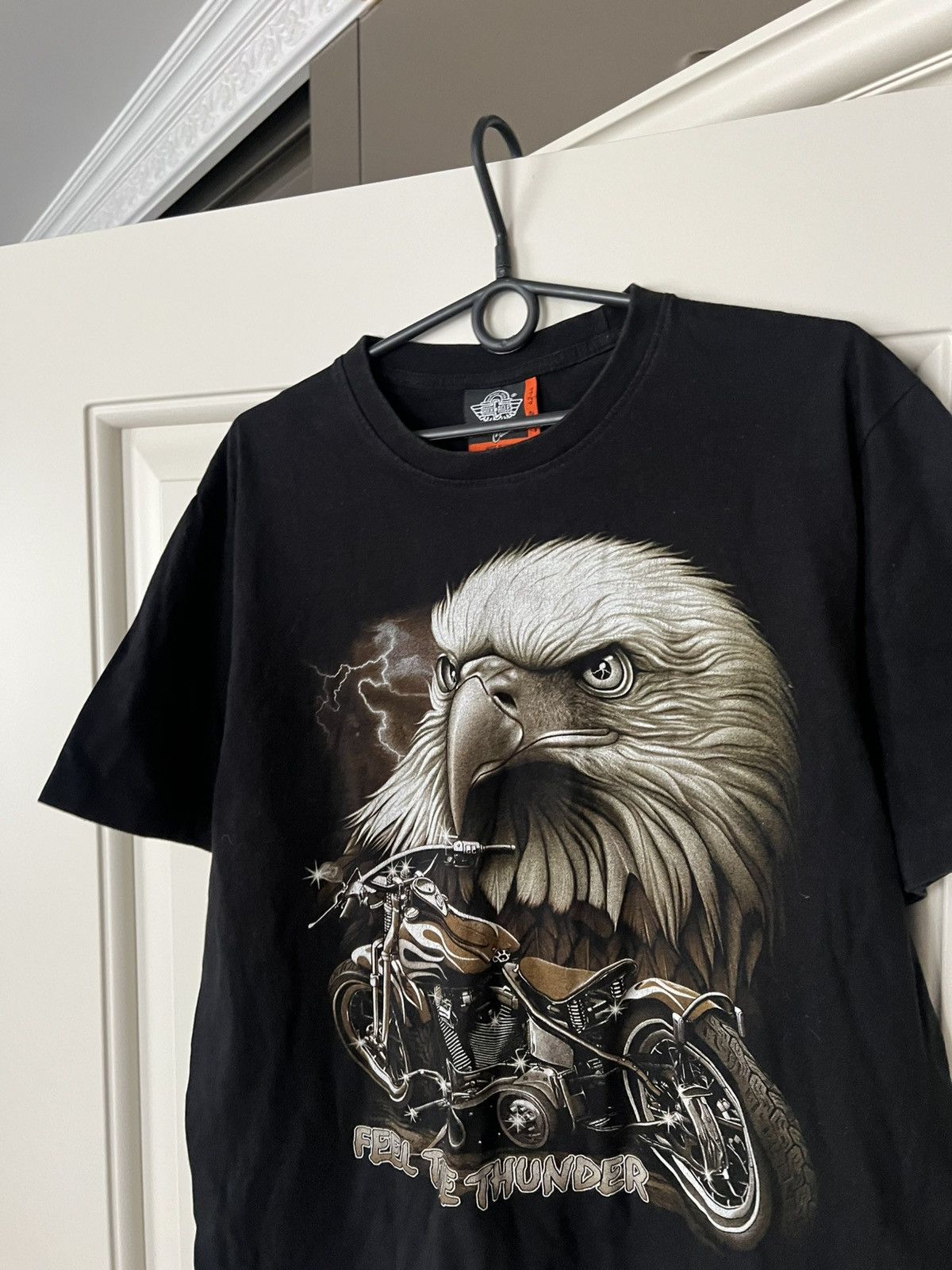 Vintage Vintage Biker Eagle Motorcycle Tee “Feel The Thunder” Size US L / EU 52-54 / 3 - 8 Thumbnail
