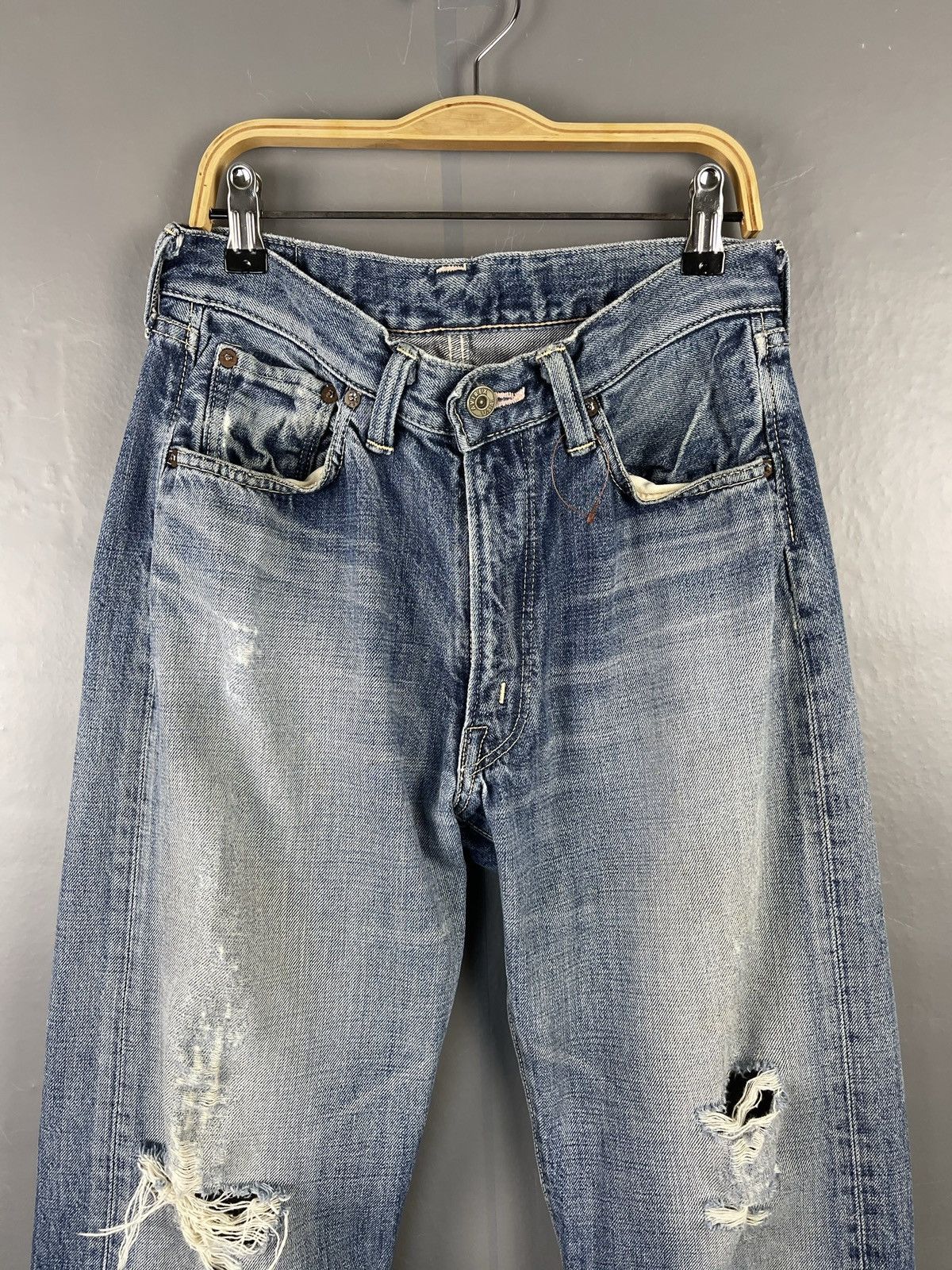 Avirex × Vintage Vintage AVIREX Distressed Denim Pants Size US 28 / EU 44 - 3 Thumbnail