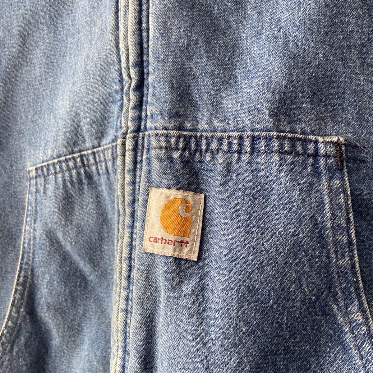Carhartt × Vintage Carhartt Blue Denim Vintage Active Jacket Y07 DST Size US S / EU 44-46 / 1 - 10 Thumbnail