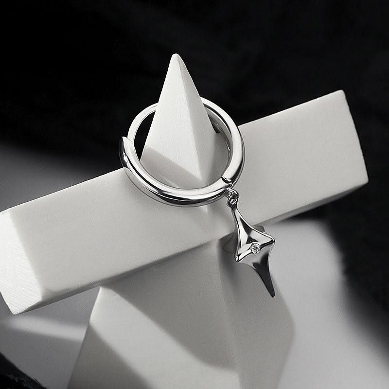 Jewelry × Sterling Silver Vintage Earrings One Pairs Chrome Jewelry Size ONE SIZE - 2 Thumbnail