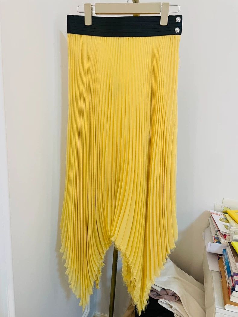 Loewe LOEWE Cowhide waistcoat with irregular hem pleated skirt h Size 24" / US 00 / IT 34 - 5 Thumbnail