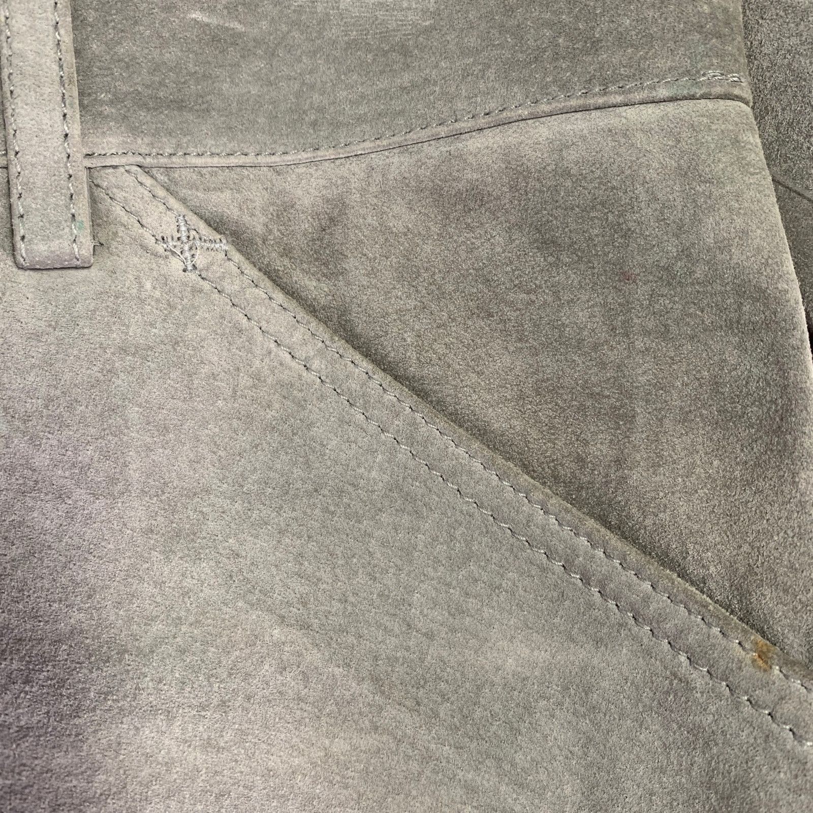 Dolce & Gabbana Size 32 Grey Suede Five Pockets Straight Casual Pants Size US 32 / EU 48 - 6 Thumbnail