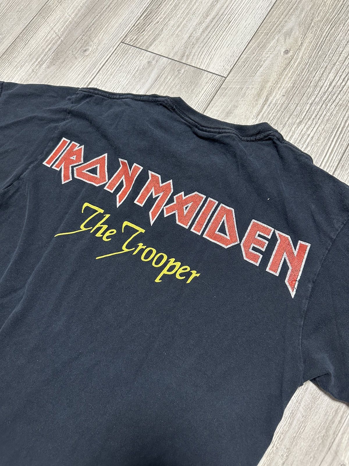 Band Tees Faded Iron Maiden The Trooper Heavy Metal Band Tee Size M Size US M / EU 48-50 / 2 - 6 Thumbnail