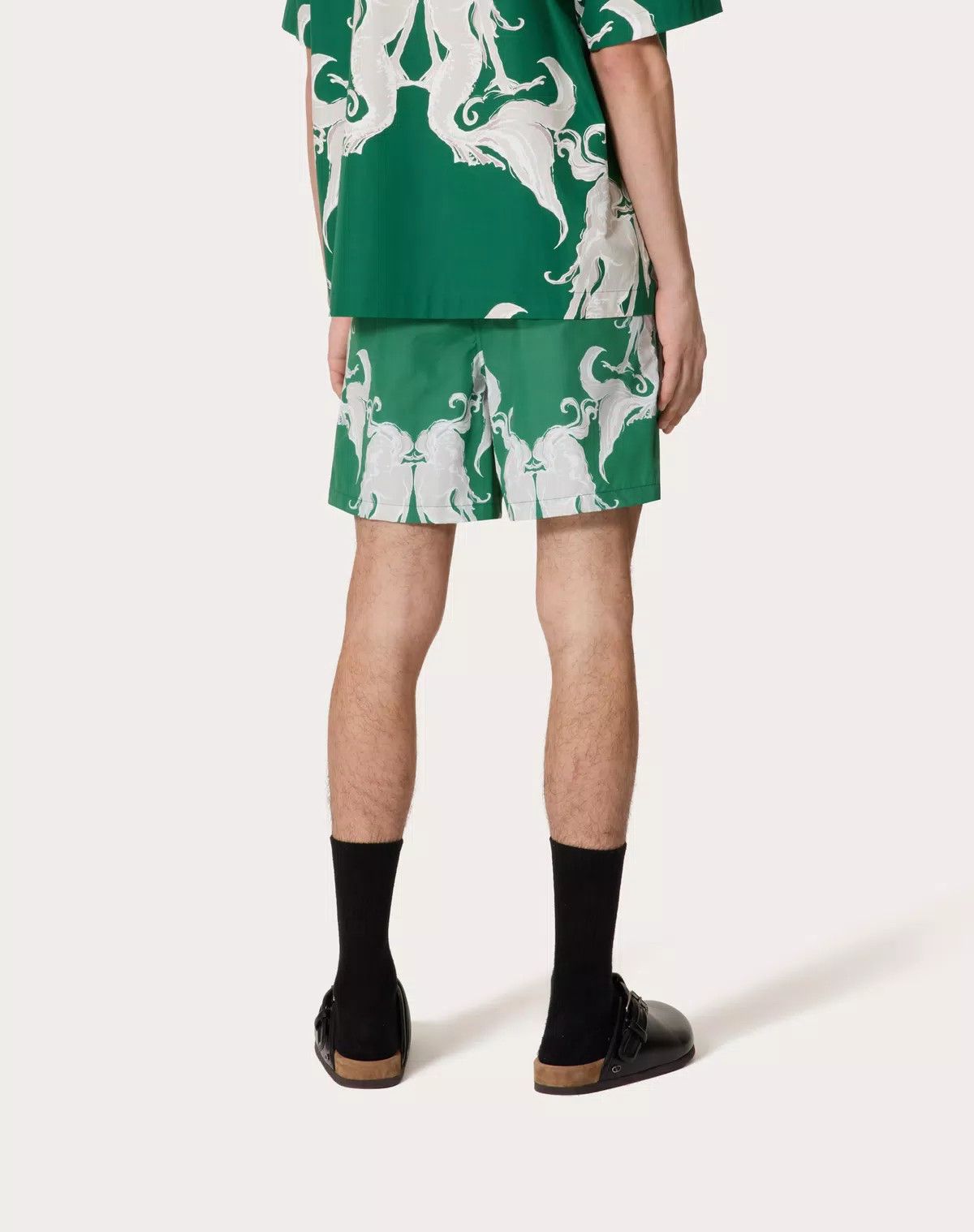 Valentino oc11z0725 Metamorphos Siren Print Swimsuit in Green/White Size US 34 / EU 50 - 4 Thumbnail