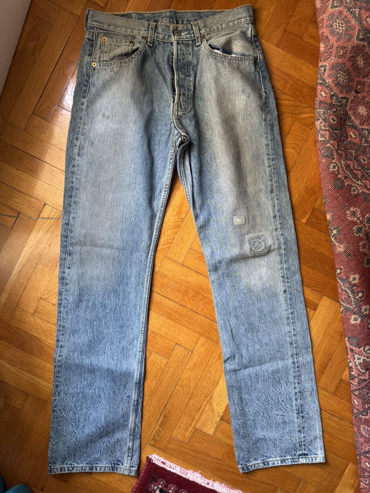 Levi's Vintage Clothing Levi’s Vintage factory inforced knee denim jeans Size US 31 - 1 Thumbnail