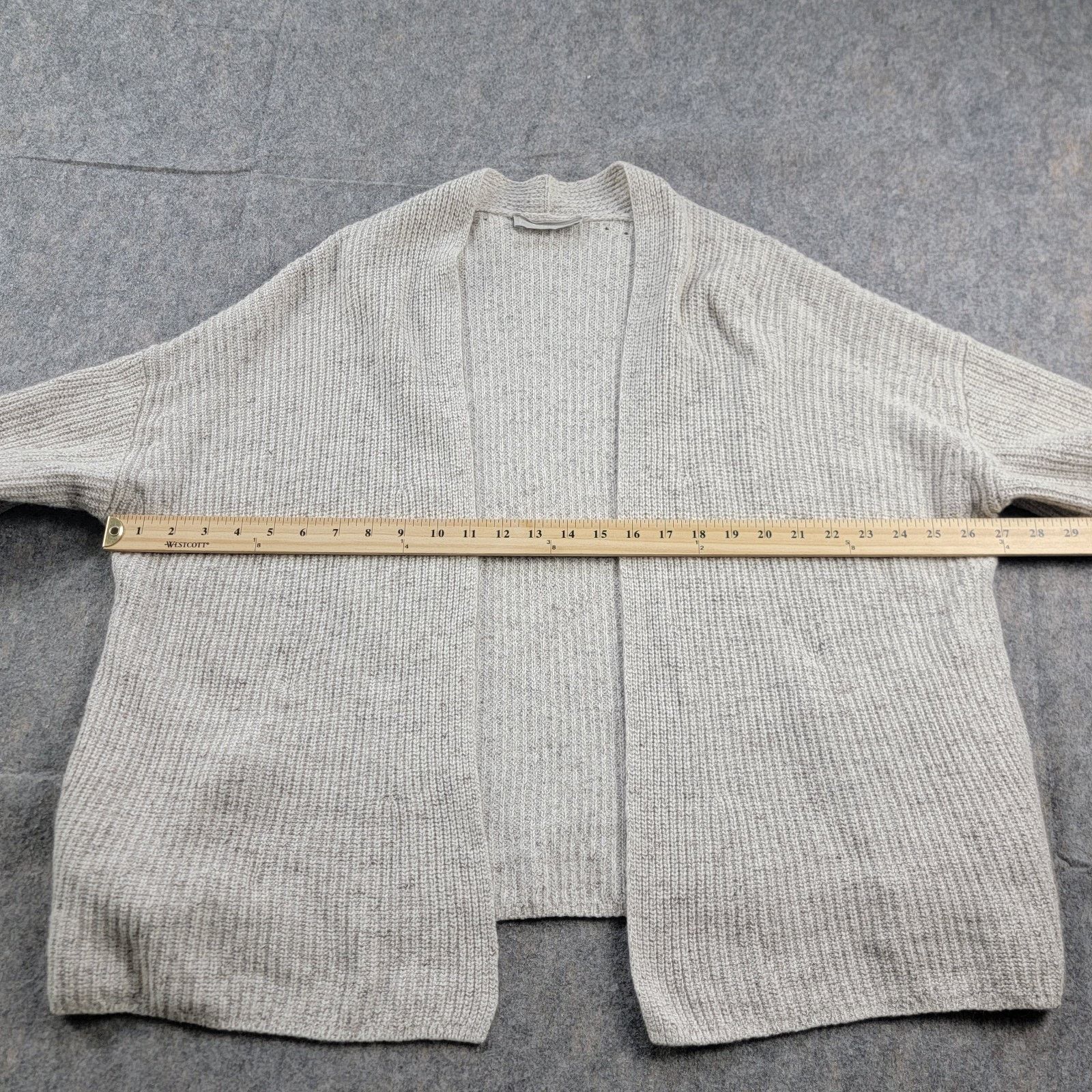 Everlane Everlane Cotton Wool Cardigan Size M Beige Oversized Ribbed Size M / US 6-8 / IT 42-44 - 4 Thumbnail